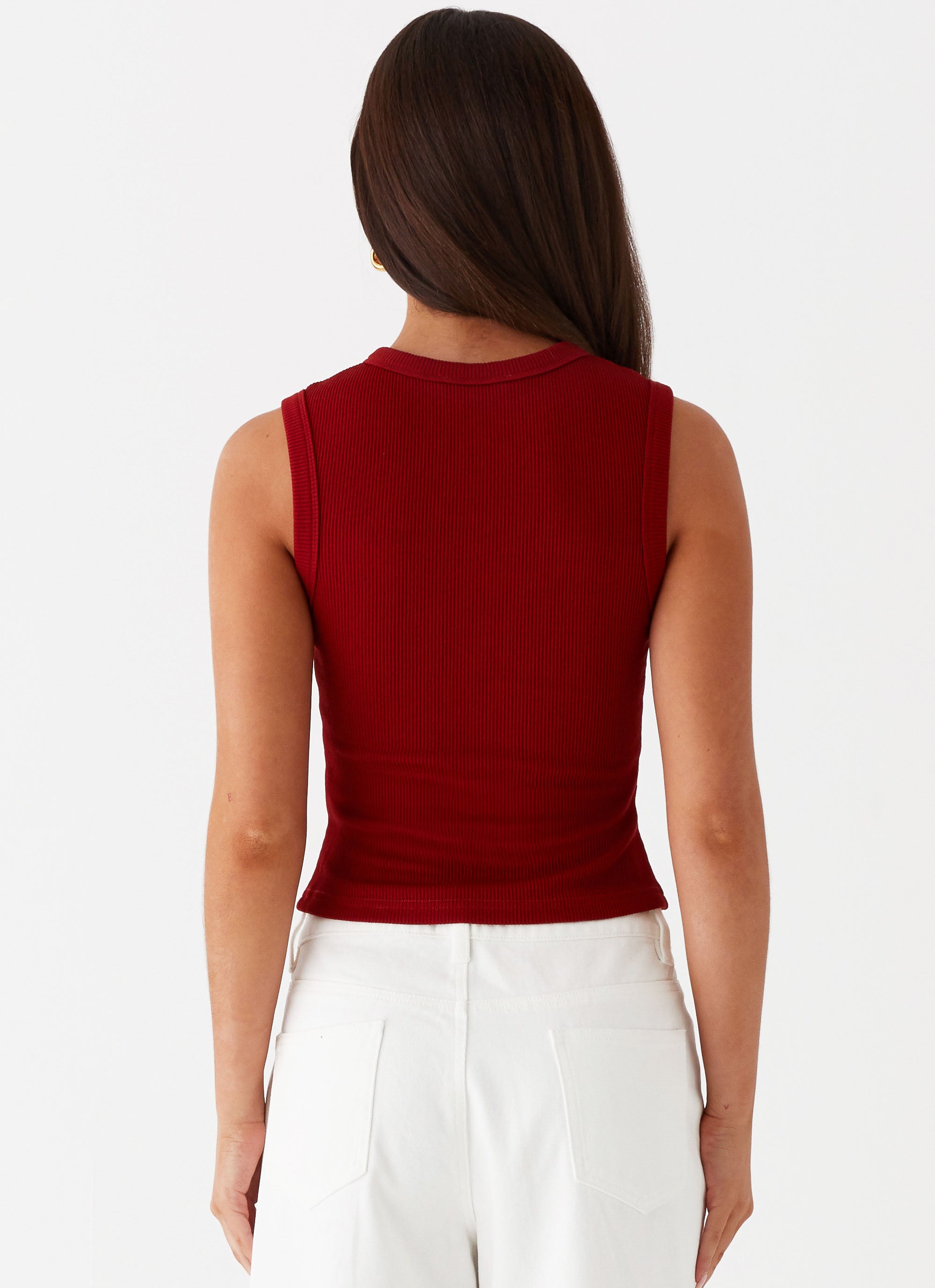Blair Buttoned Ribbed Knit Tank Top for Women - Soft Stretchy Casual Summer Tops - Perfect for Layering, Beach Outfits & Everyday Wear
