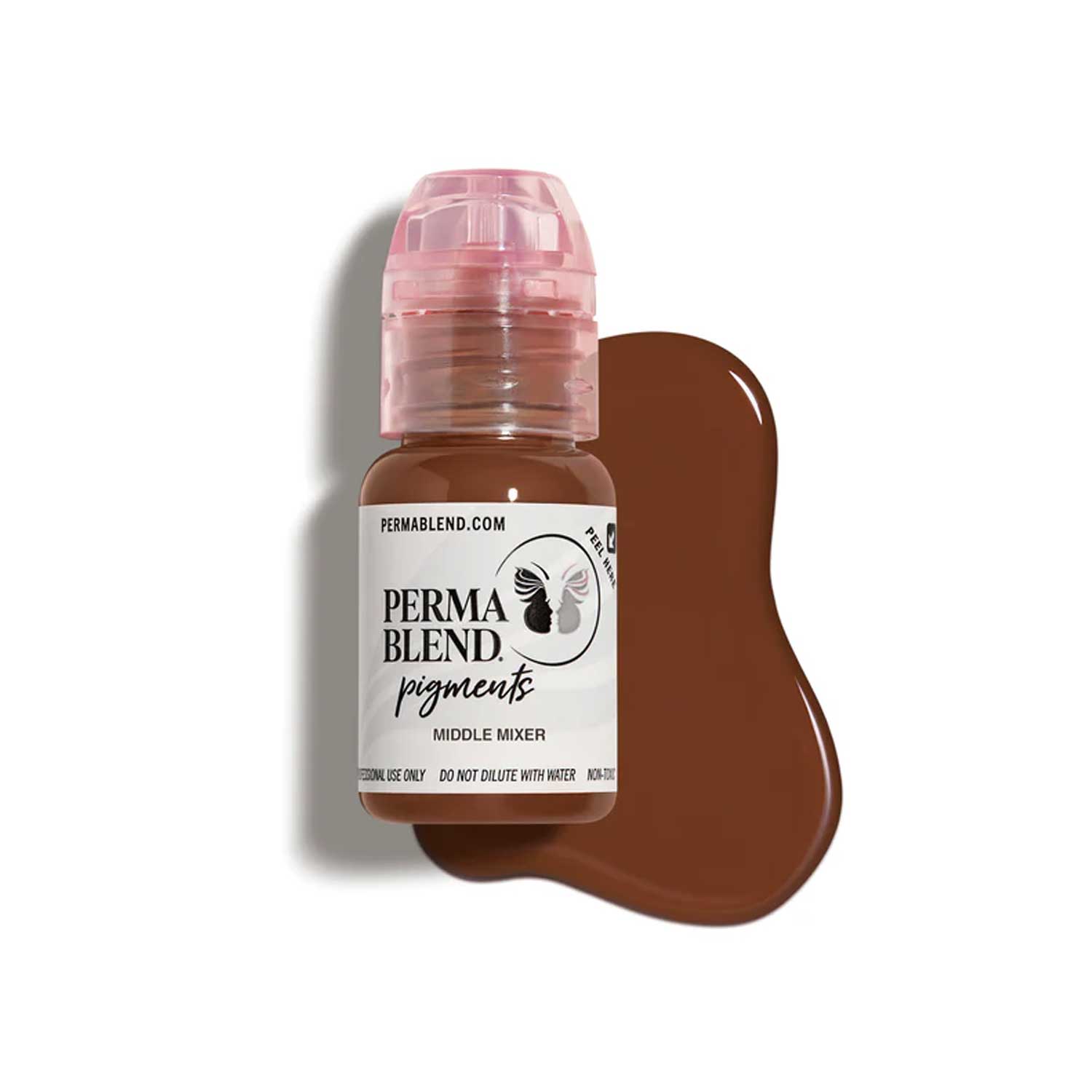 Middle Mixer (Mandy Sauler Areola) Permablend - Professional Cosmetic Blending Brush for Makeup Artists & Beauty Enthusiasts - Perfect for Foundation, Concealer & Cream Blush Application