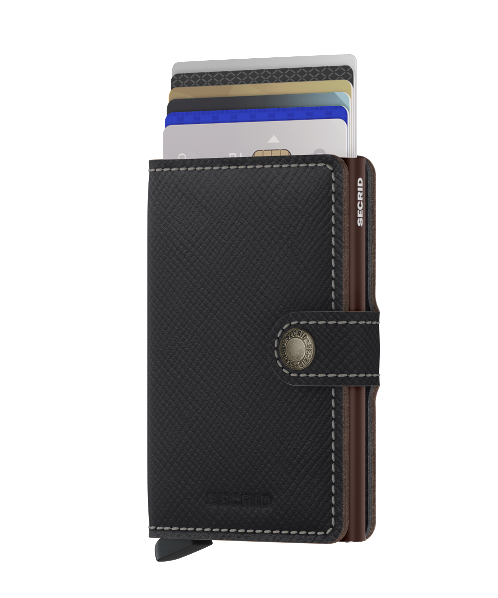 SECRID Miniwallet Saffiano Leather RFID Blocking Slim Wallet - Perfect for Travel, Business & Everyday Use