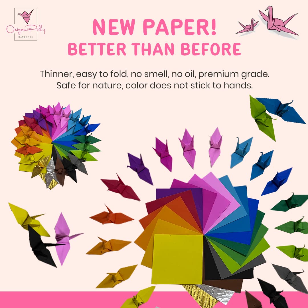 100 Sheets Double Sided Origami Paper 3x3 Inches - Vibrant Colors, Easy Fold Square Paper for Origami Cranes, DIY Crafts, Scrapbooking & Gift Wrapping - Perfect for Kids, Beginners & Art Projects (Dark Green)