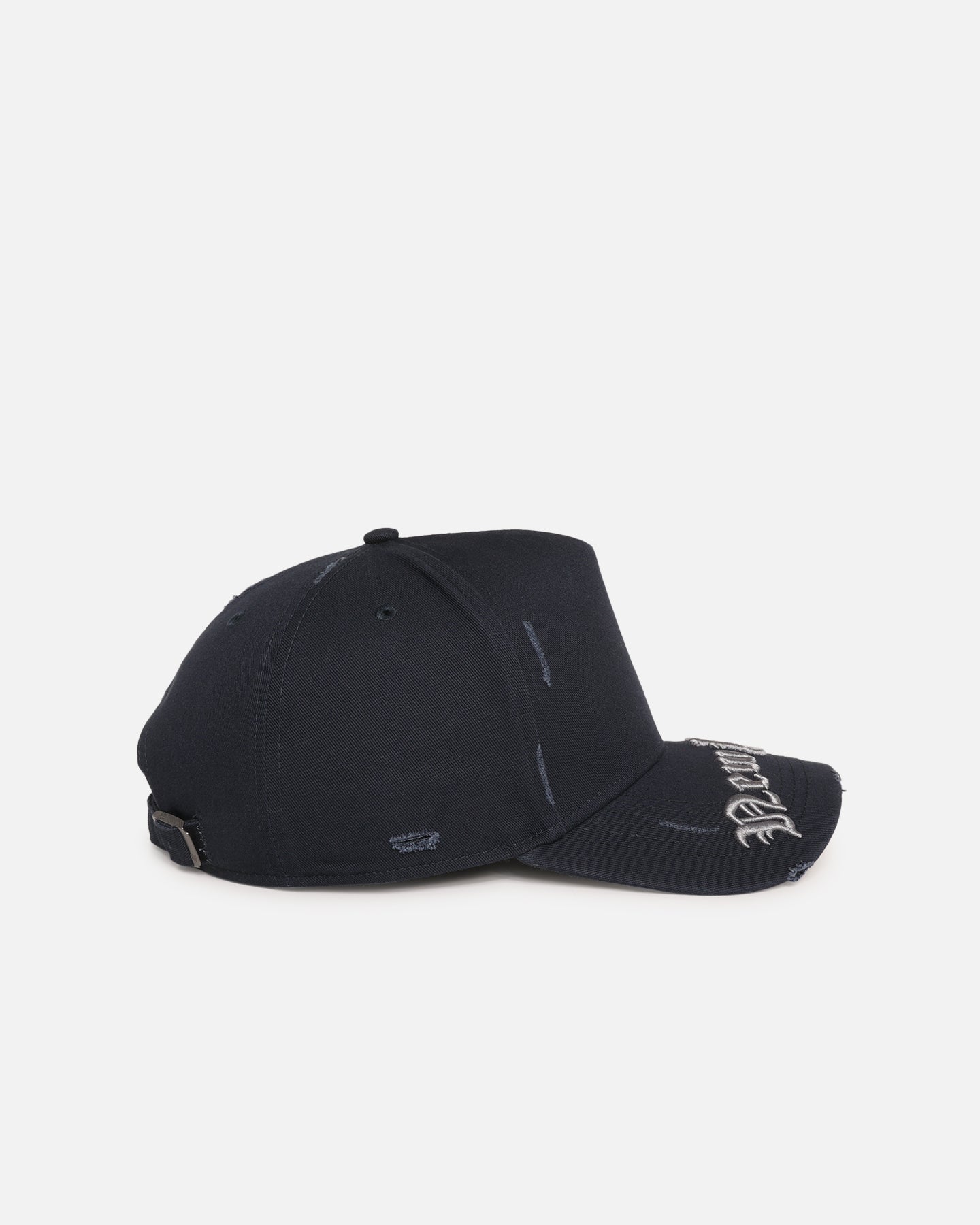 47 Brand New York Yankees 'Destruct Gothic Visor' Snapback Hat - Adjustable Strapback Cap in Navy Blue for Baseball Fans & Streetwear Fashion | Perfect for Games, Concerts & Outdoor Activities