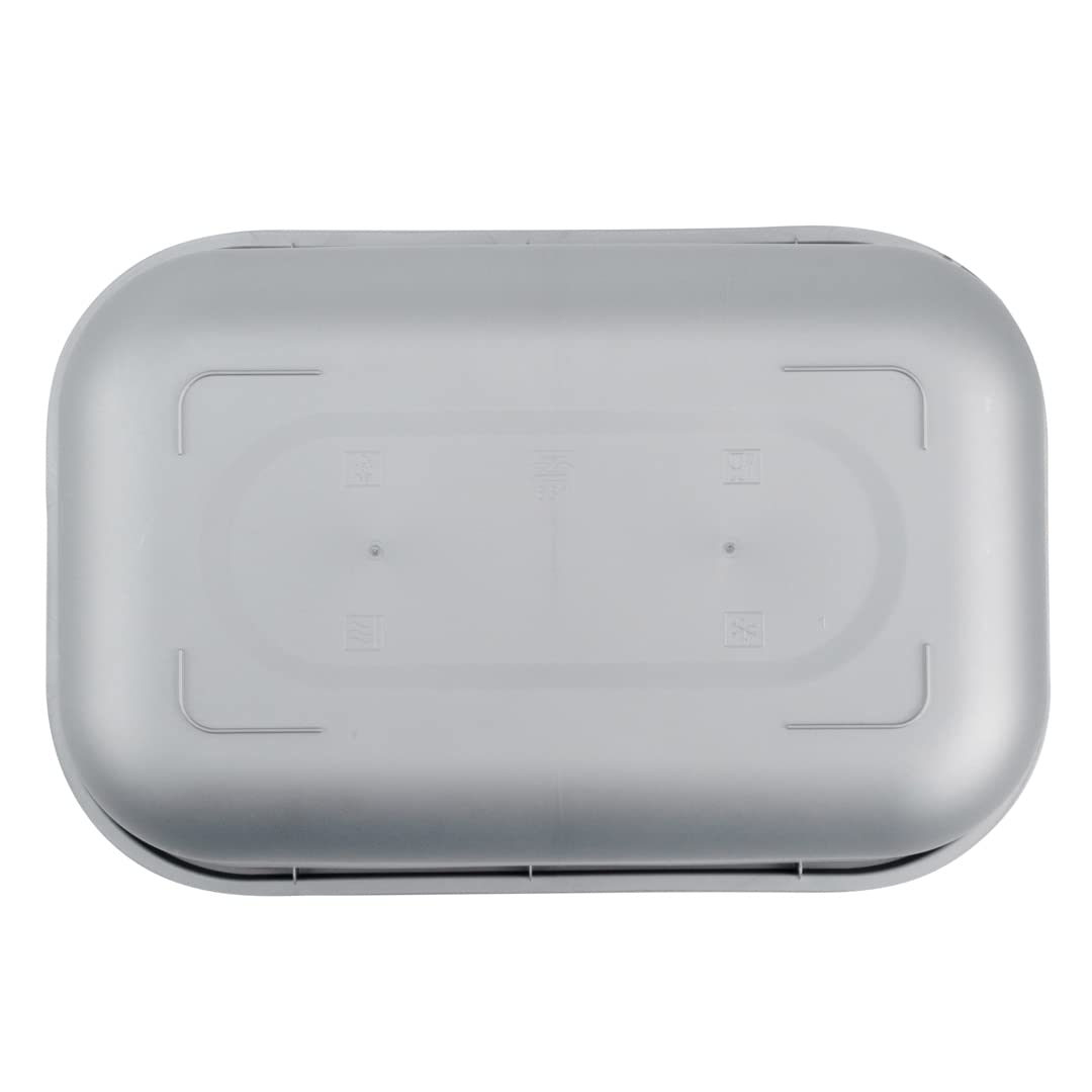 Restaurantware Futura 67.6oz Meal Prep Containers with Lids - 100-Pack Tamper-Evident Disposable Food Storage | Microwave-Safe Gray Plastic Takeout Containers for Meal Delivery, Catering & Leftovers