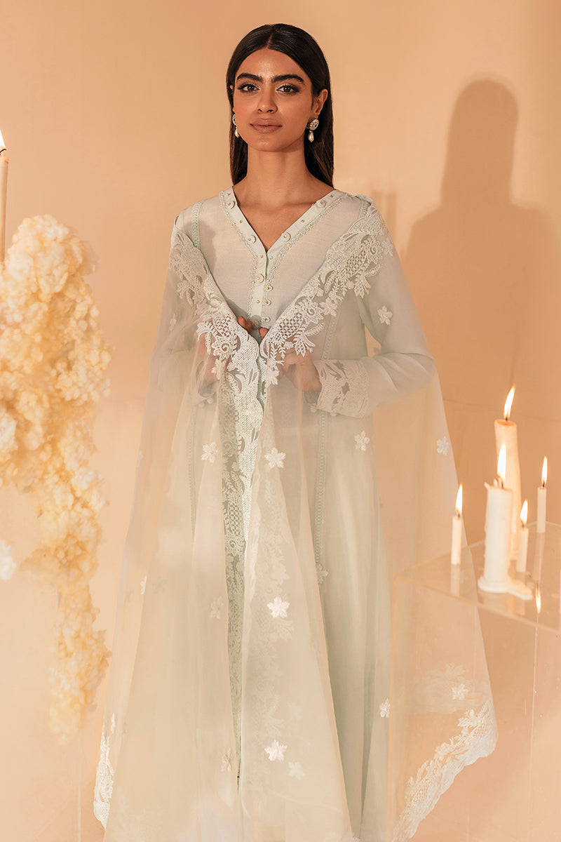 JADE BLAZE 2-Piece Ethnic Outfit Set - Embroidered Cotton Shirt & Matching Dupatta Scarf | Traditional Indian Pakistani Wear for Women | Perfect for Weddings, Festivals & Special Occasions