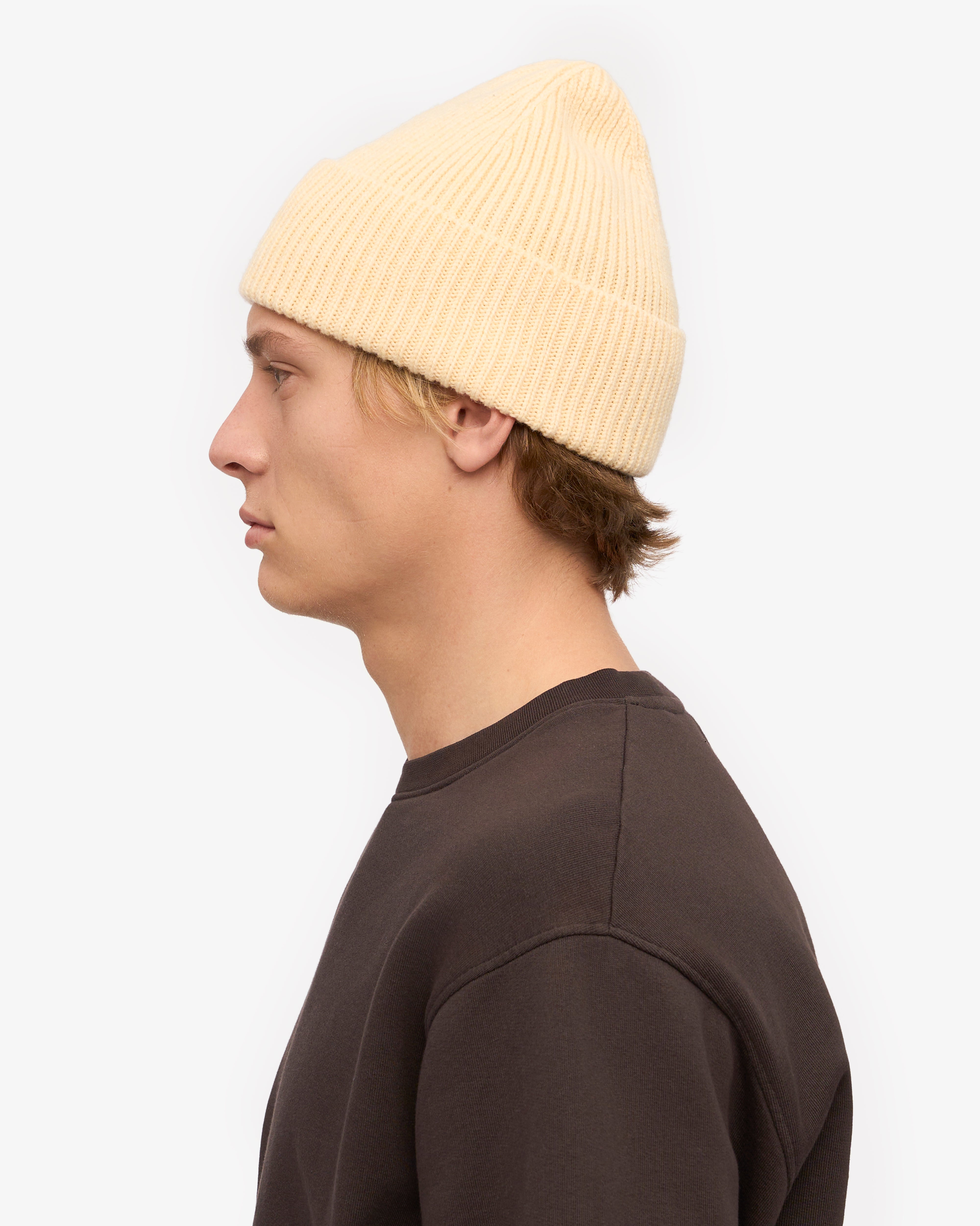Soft Yellow Merino Wool Beanie - Warm Winter Hat for Men & Women - Perfect for Skiing, Hiking & Outdoor Activities
