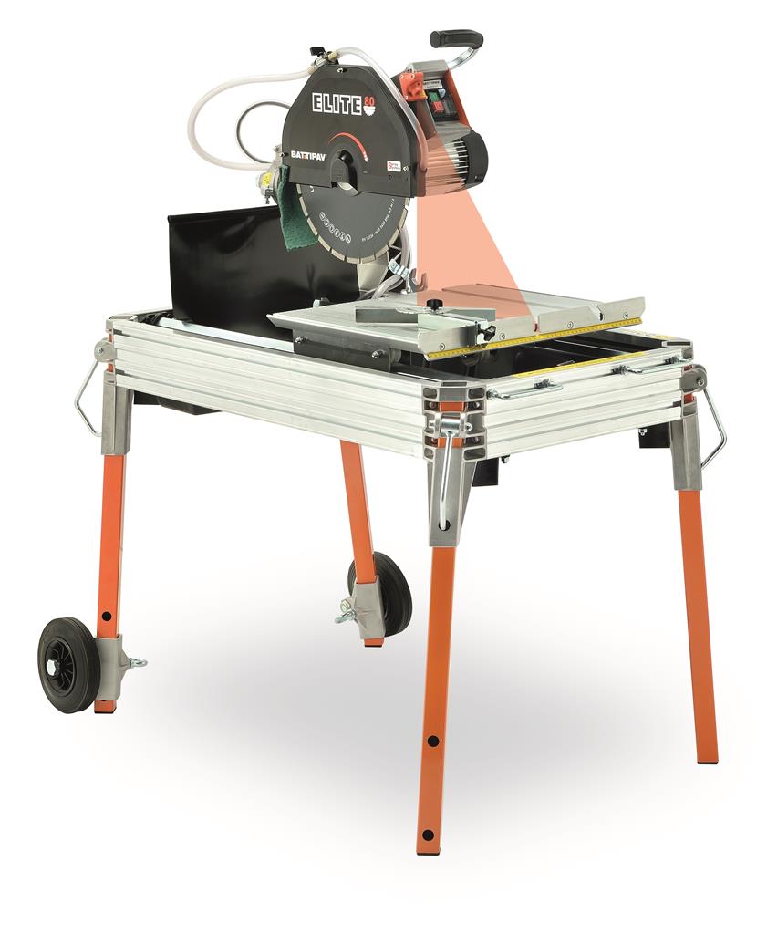BATTIPAV USA9001/B ELITE 80 Professional Masonry Saw with Laser Guide - Perfect for Cutting Bricks, Concrete Blocks & Stone - Ideal for Construction, Landscaping & DIY Projects