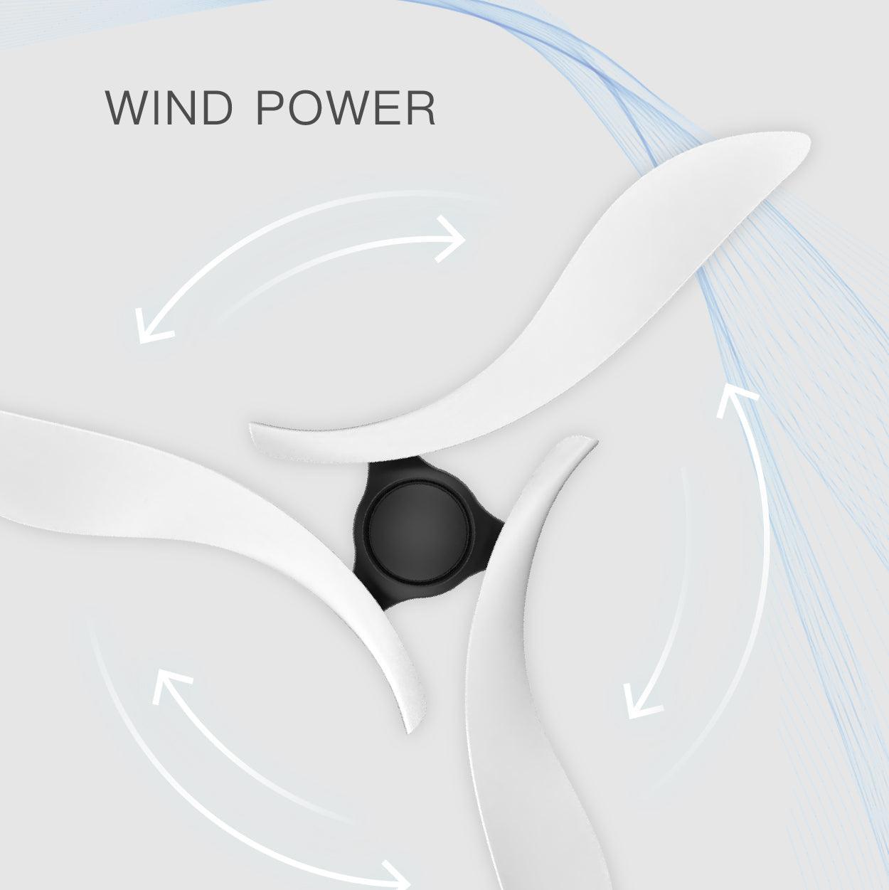54 DC Motor 6 Speed Black Ceiling Fan - Energy Efficient Quiet Operation for Bedroom, Living Room & Office