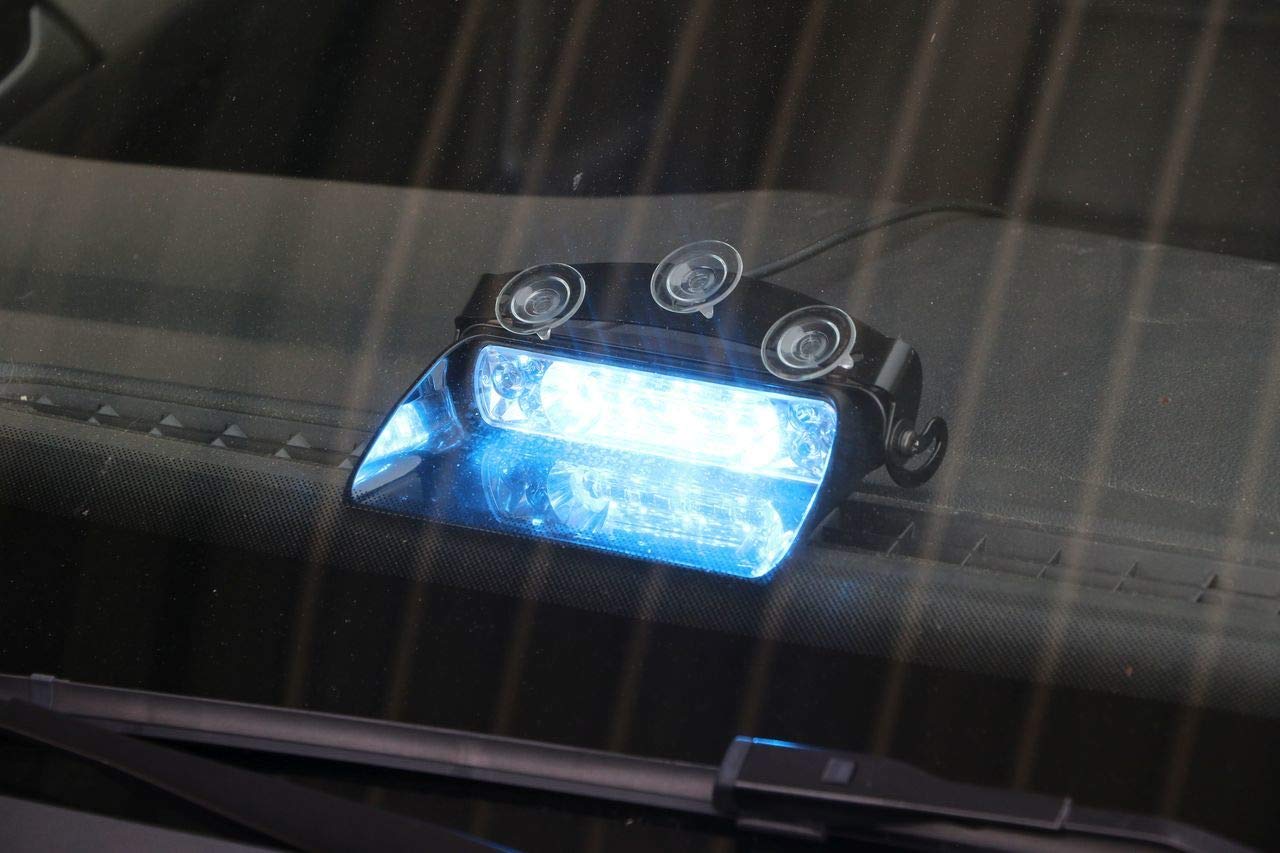 Whelen Avenger II Single LED Dash Deck Light DUO AVC12 Red Blue - Emergency Vehicle Strobe Light for Police, Fire, EMS, Security & Construction Vehicles