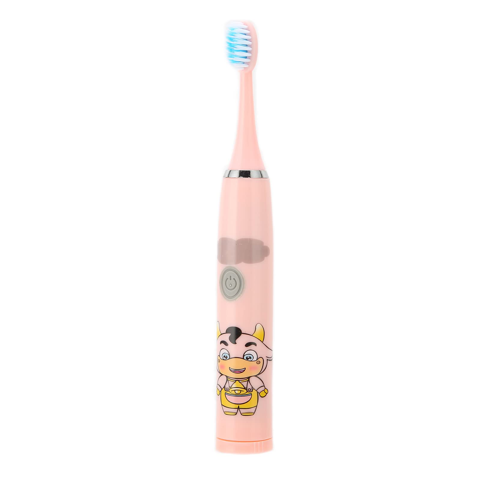 Kids Electric Toothbrush with Cartoon Design - One Button Operation for Easy Oral Care (Pink) | Perfect for Children's Daily Teeth Cleaning & Travel Use