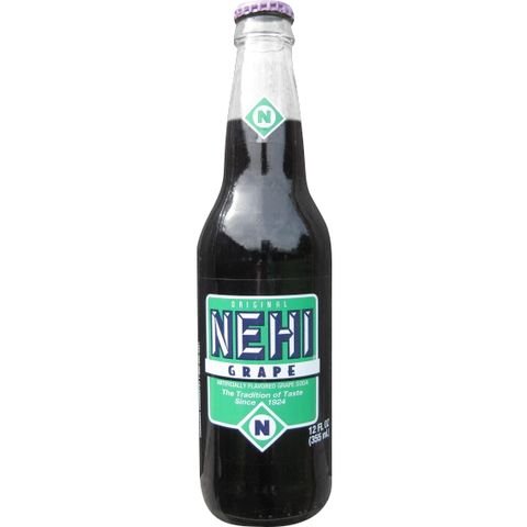 Nehi Grape Glass Soda - 12 oz Bottles (24 Pack) | Vintage Style Grape Soda for Parties, BBQs & Retro Beverage Collection