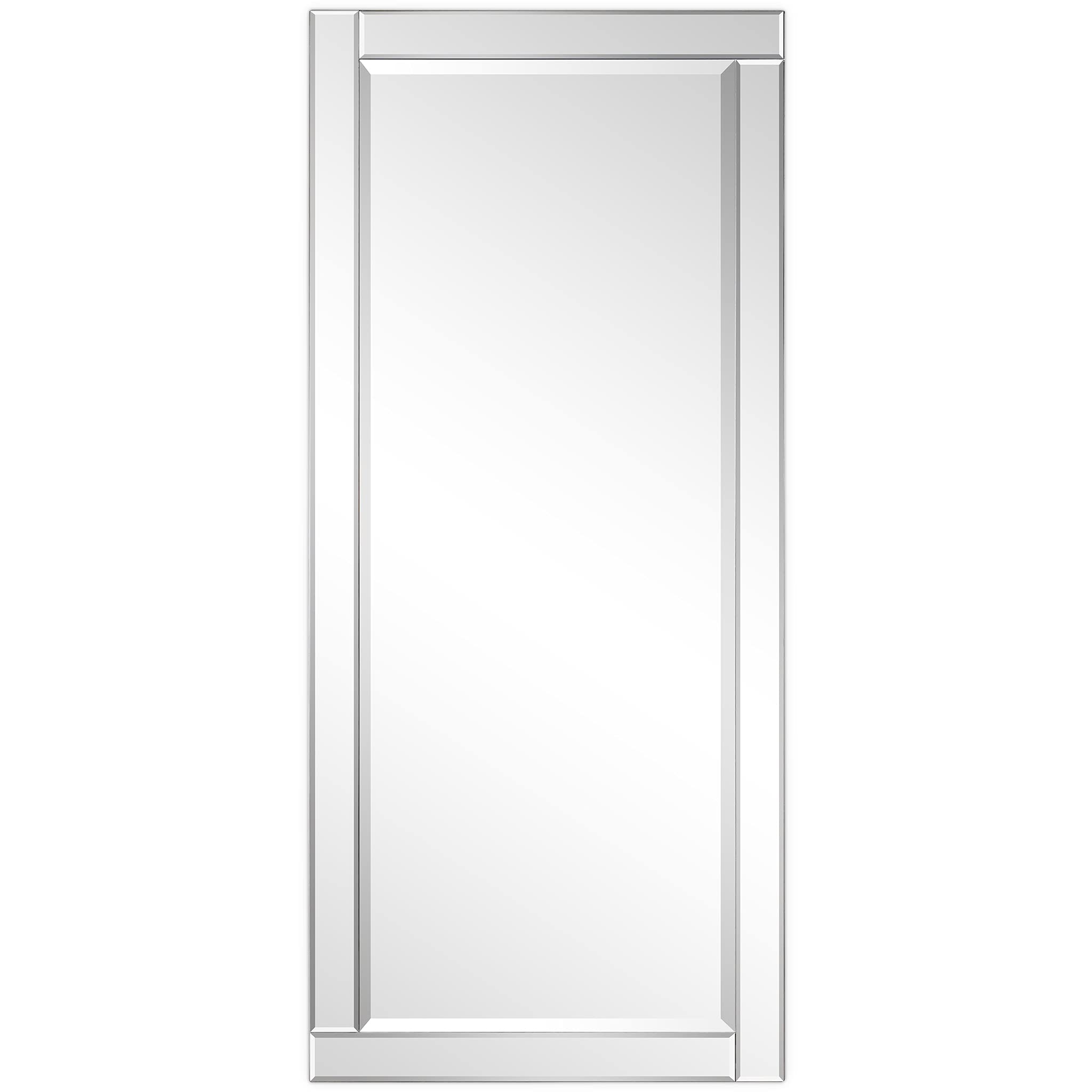 Empire Art Direct Modern Rectangle Wall Mirror with Solid Wood Frame - 1