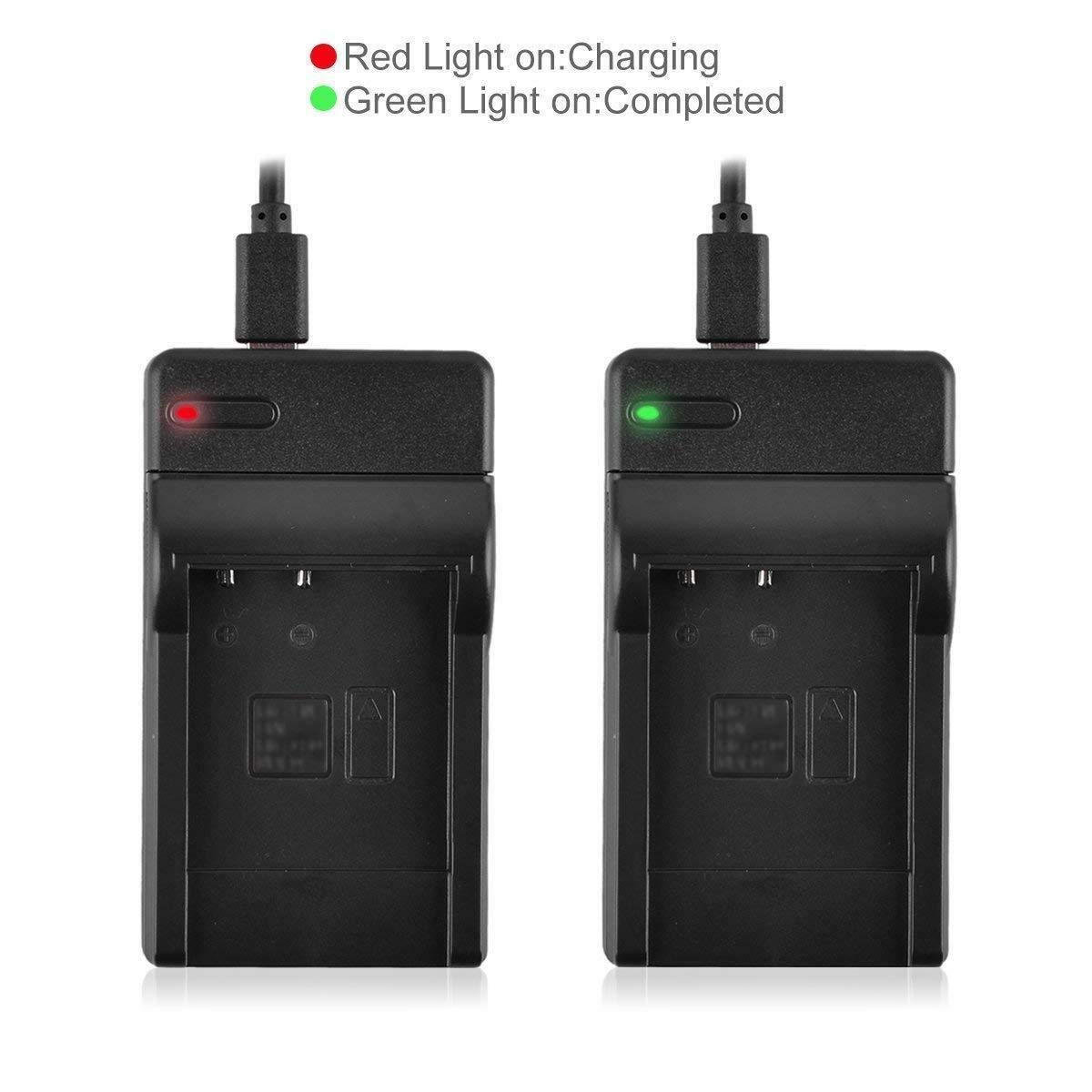 2-Pack Fujifilm NP-40/NP-40N & Pentax D-Li8/D-Li85 Replacement Batteries with USB Travel Charger - Perfect for Digital Cameras, Travel Photography, and On-the-Go Charging