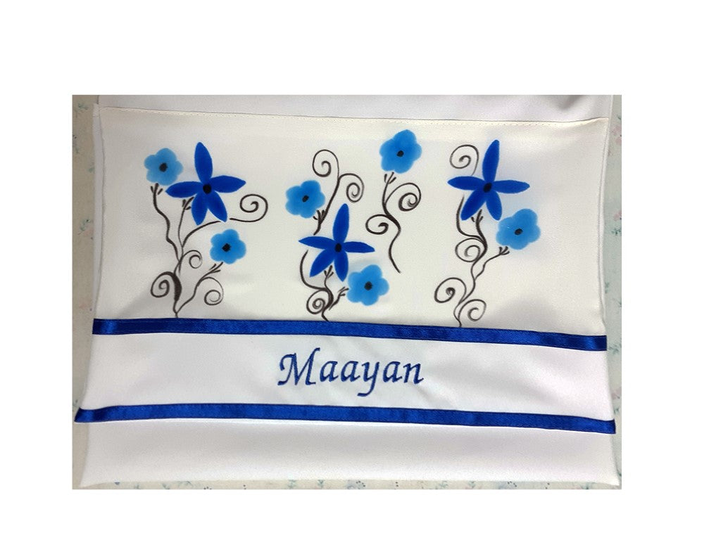 Personalized Name Embroidery Tallit Bag - Custom Jewish Prayer Shawl Storage Pouch for Synagogue, Bar Mitzvah & Jewish Ceremonies