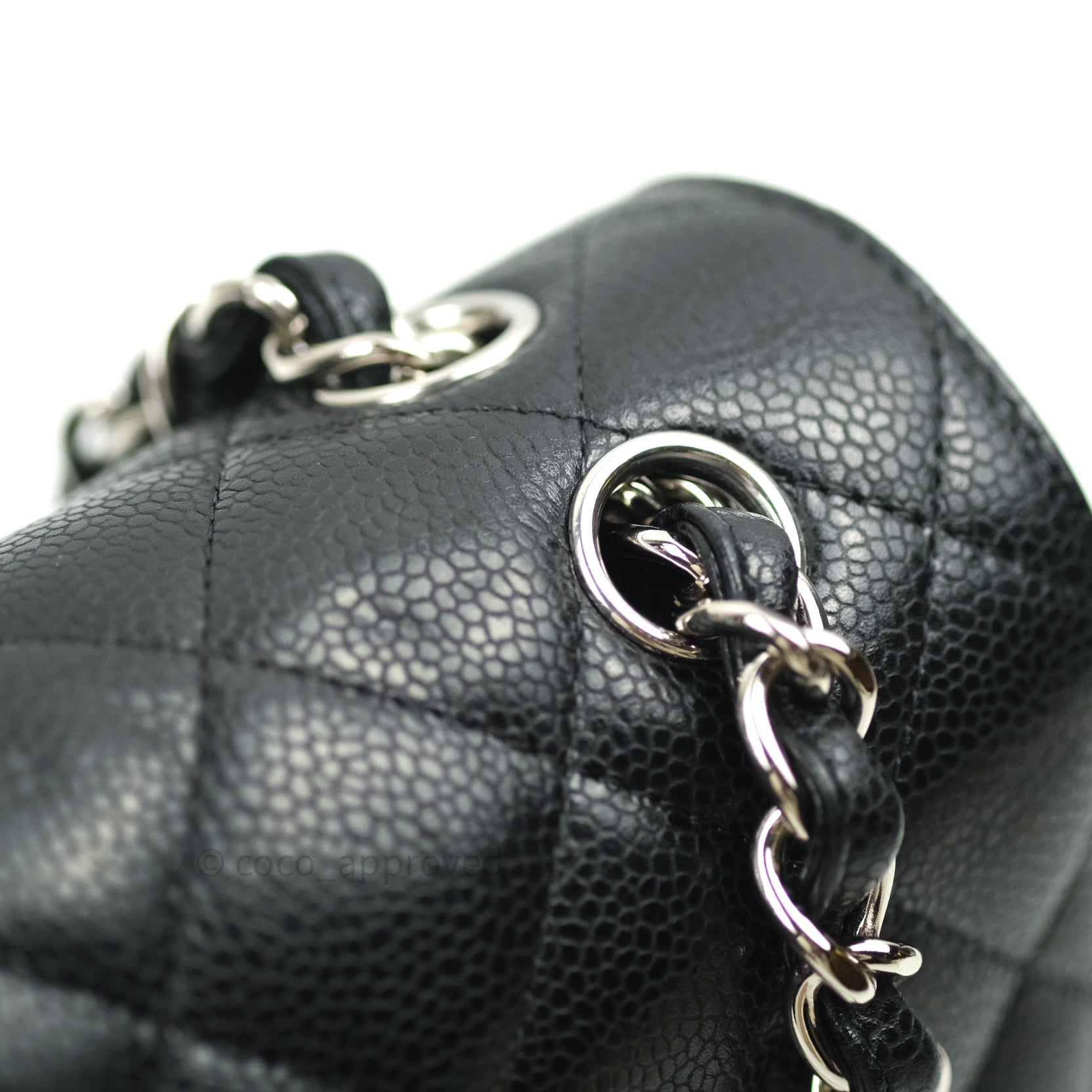 Chanel Classic Jumbo Double Flap Bag Black Quilted Caviar Leather with Silver Hardware - Luxury Designer Handbag for Women, Perfect for Evening Events & Special Occasions