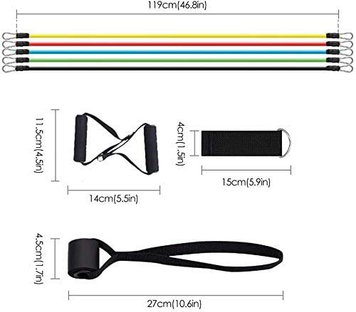 Premium Exercise Resistance Bands Set - Highly Elastic Workout Bands with Handles for Strength Training, Home Fitness, Yoga & Stretching | Ideal for Home Gym, Physical Therapy & Full Body Workouts