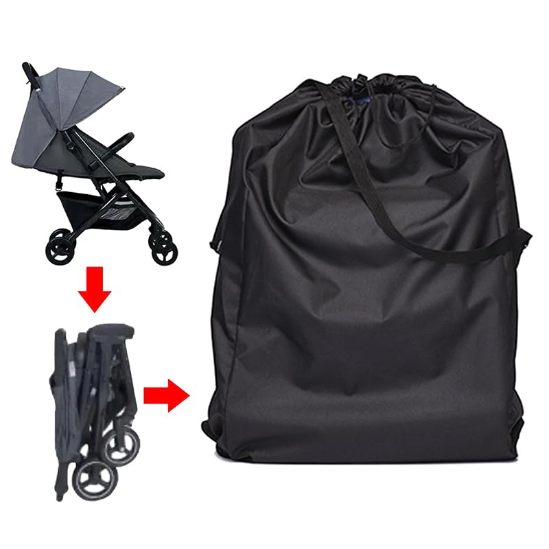 Meokro Air Travel Stroller Bag with Drawstring Closure - Lightweight & Compact Stroller Storage Bag for Airplane, Airport & Gate Check - Perfect for Family Vacations & Business Trips