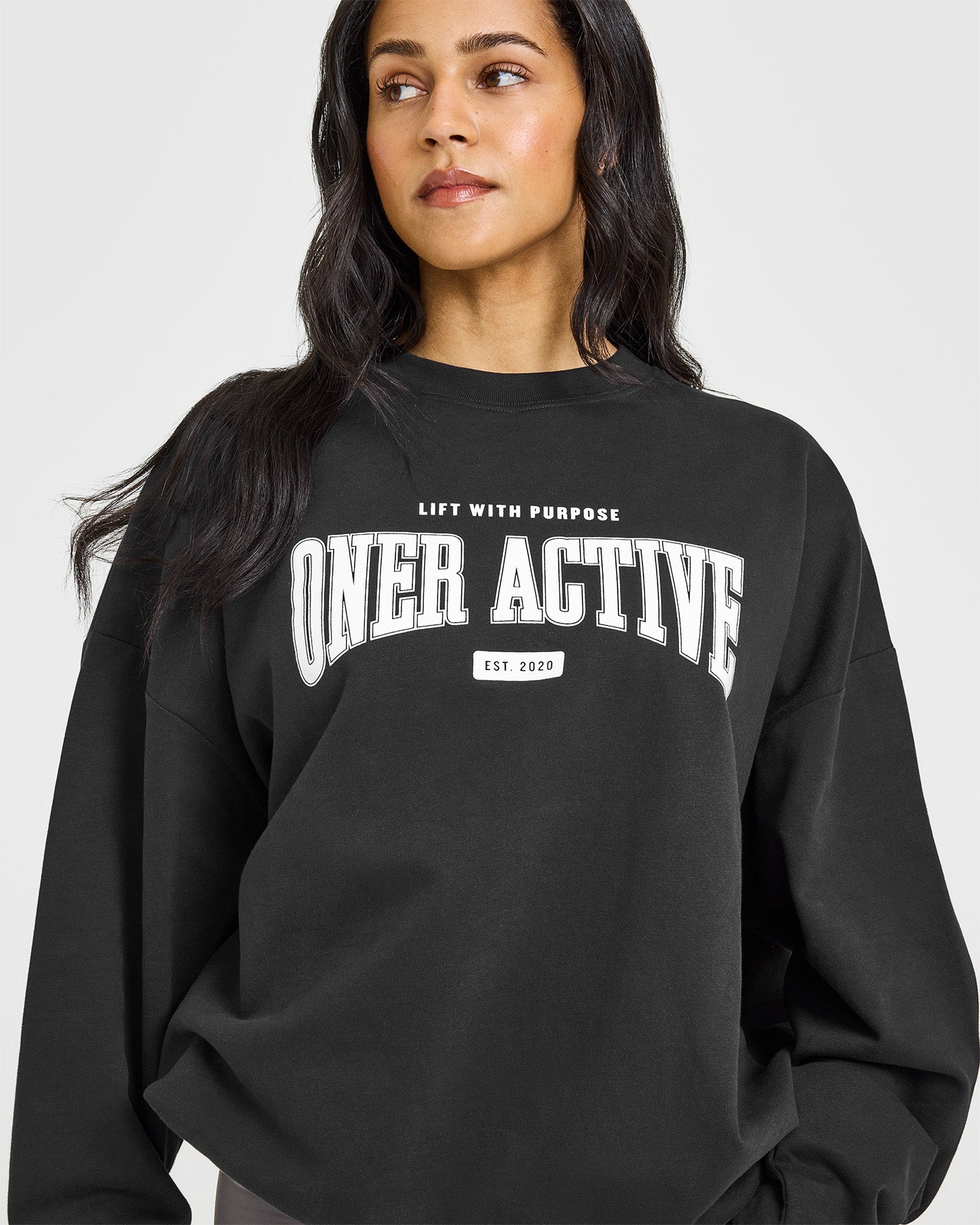 Lightweight Sweatshirt with Athletic Graphic | Soft Black Cotton Pullover | Perfect for Gym, Running & Casual Wear