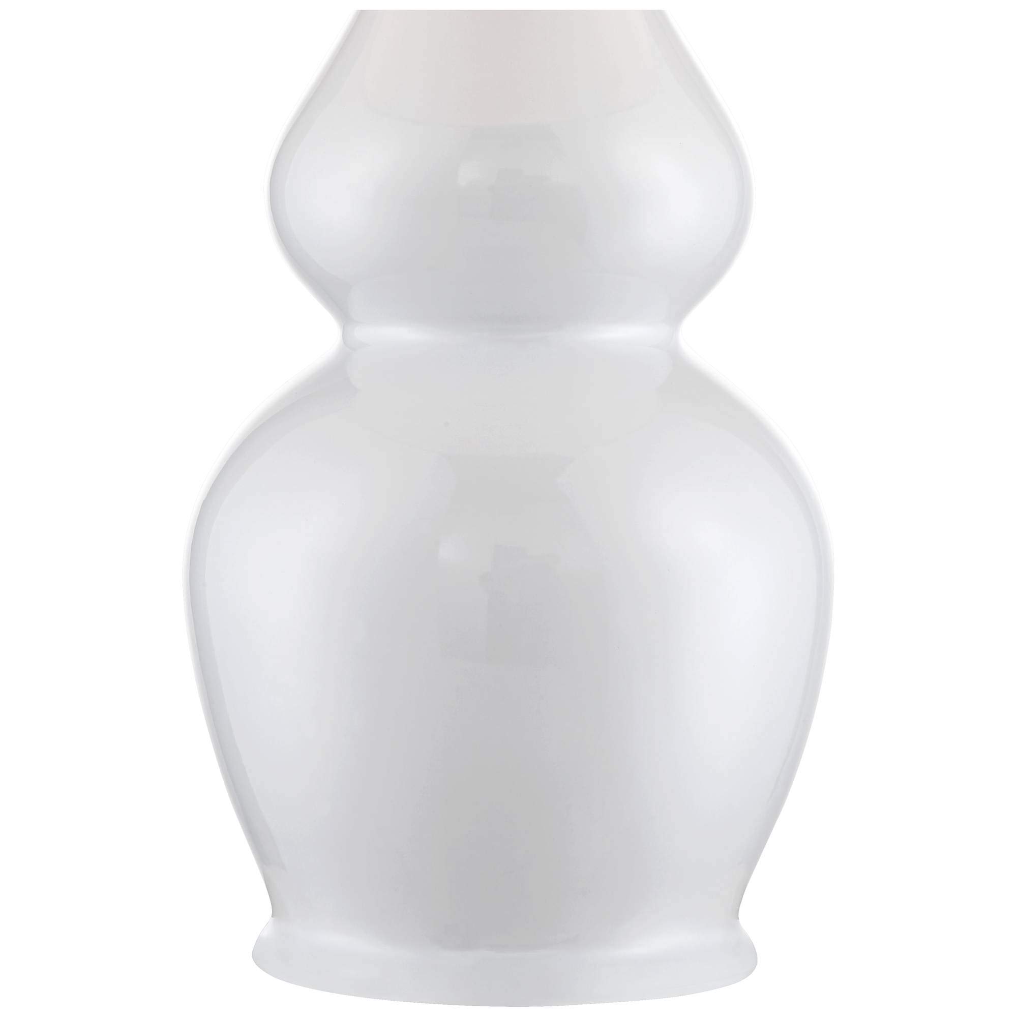 360 Lighting Jane Modern Table Lamps - Set of 2 White Ceramic Double Gourd Lamps with Blue Hardback Fabric Tapered Drum Shade (25
