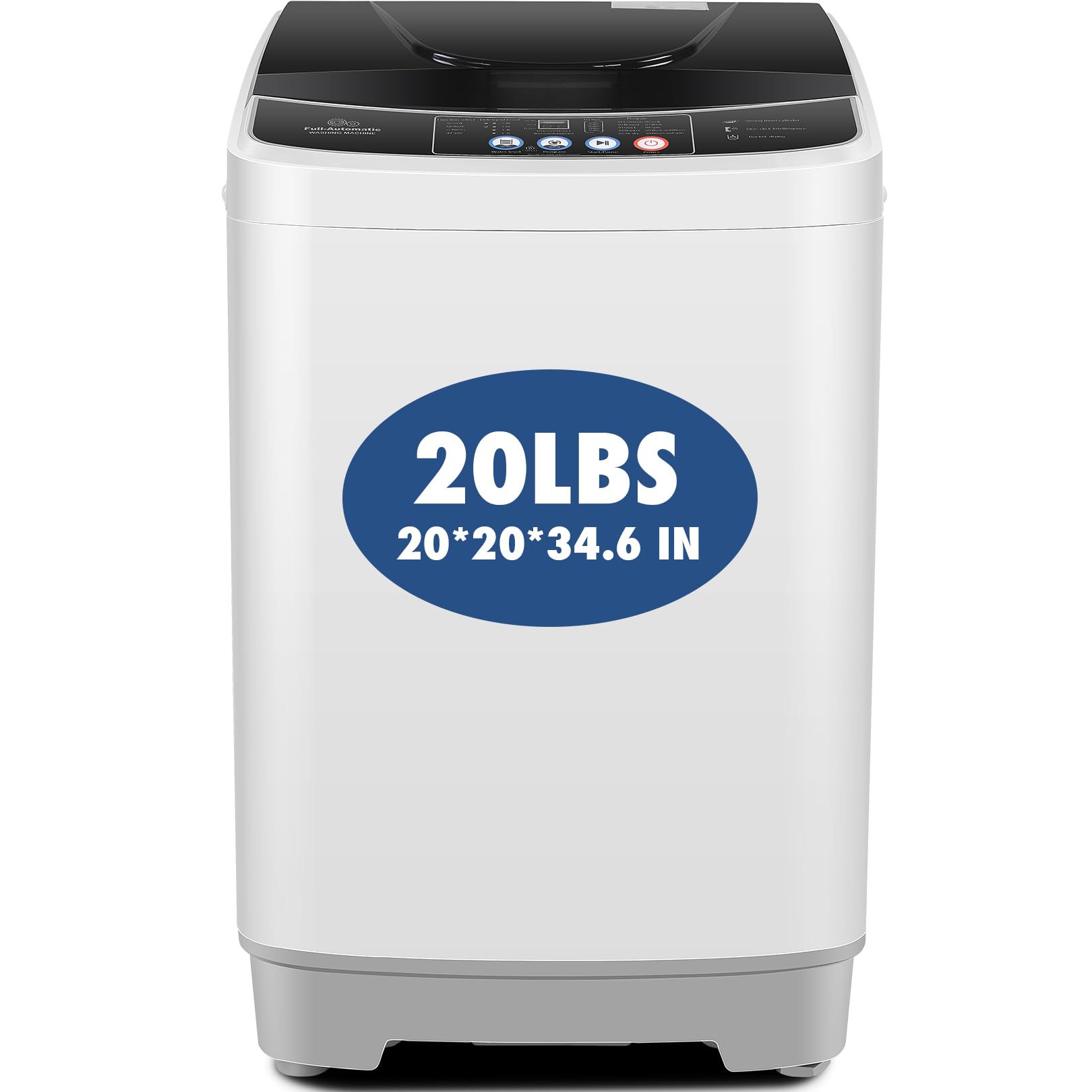 Nictemaw 20Lbs Portable Washing Machine & Dryer Combo - 2.8 Cu.ft Compact Washer with 10 Wash Programs & 8 Water Levels - Perfect for Apartments, Dorms, RVs, Camping & Small Spaces - Energy Efficient Laundry Solution for Home & Travel
