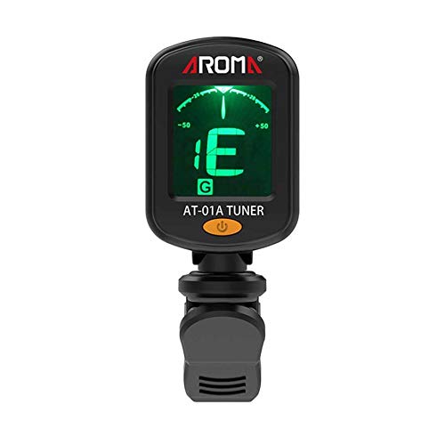 Clip-on Digital Guitar Tuner with LCD Screen - Portable Chromatic Tuner for Guitar, Bass & Ukulele | Perfect for Live Performances, Studio Recording & Travel Practice