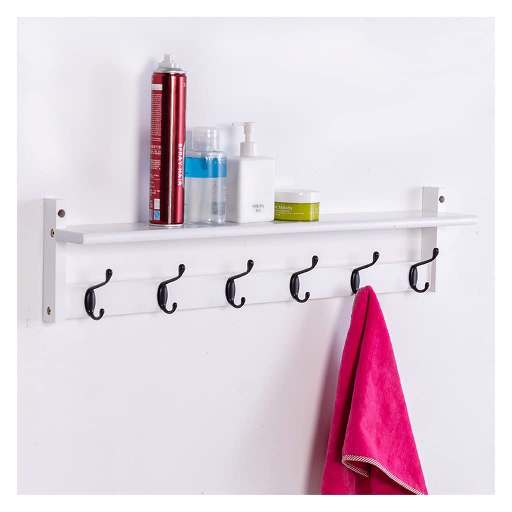 30 Inch Wall Mounted Coat Rack with Hooks - Heavy Duty Entryway Organizer for Coats, Jackets, Hats & Clothes - Perfect for Hallway, Bedroom or Mudroom Organization (White)
