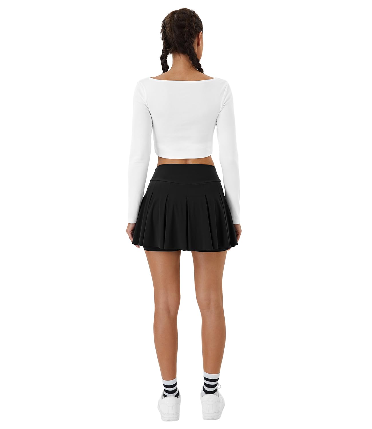 Women's Pleated Tennis Skirt - V Waist Golf Athletic Skort with Built-in Shorts for Workout, Running & Sports | Perfect for Tennis, Golf, Gym & Casual Wear