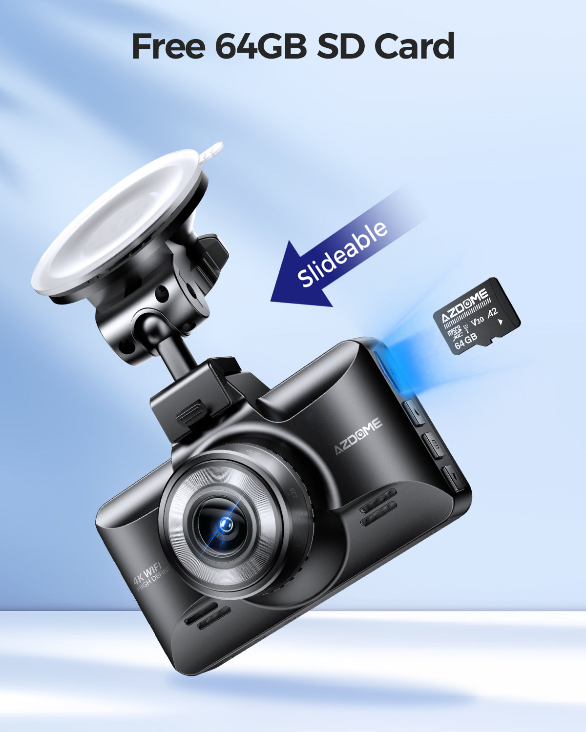 AZDOME M01 Max 4K Dual Dash Cam Front and Rear - 3
