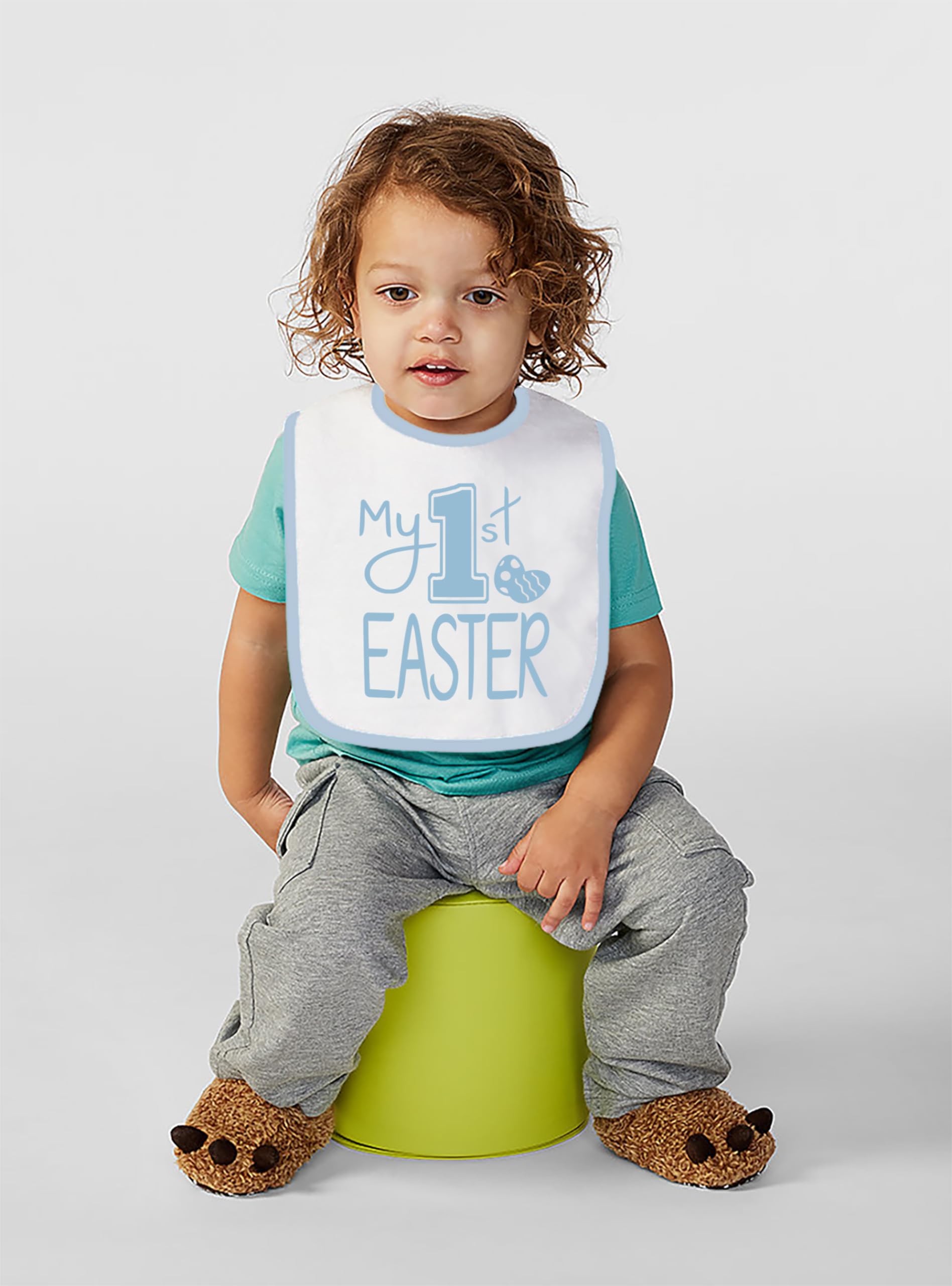 Handmade Cute First Easter Bib for Baby Boys & Girls - Adorable 1st Holiday Bib with Soft Fabric - Perfect for Easter Photos, Family Gatherings & Special Occasions
