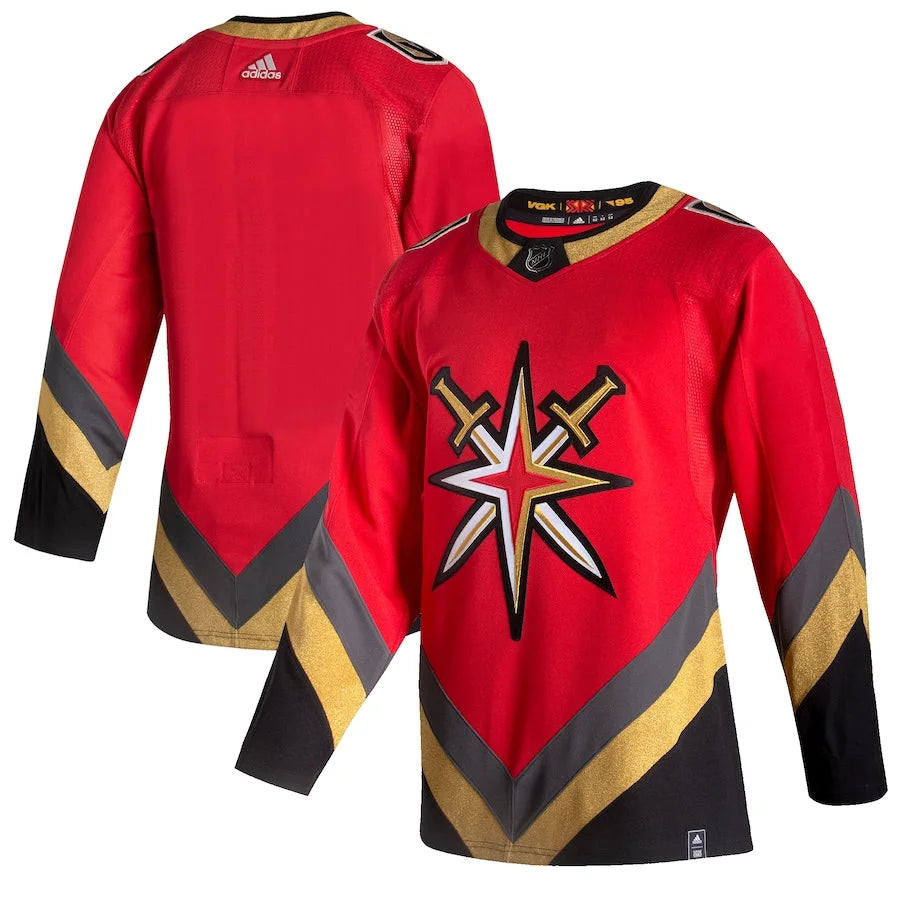 Authentic Adidas Vegas Golden Knights Men's Hockey Jersey - Red Reverse Retro Player Size 50 Medium - Perfect for Game Day, Fan Events & Sports Collectibles