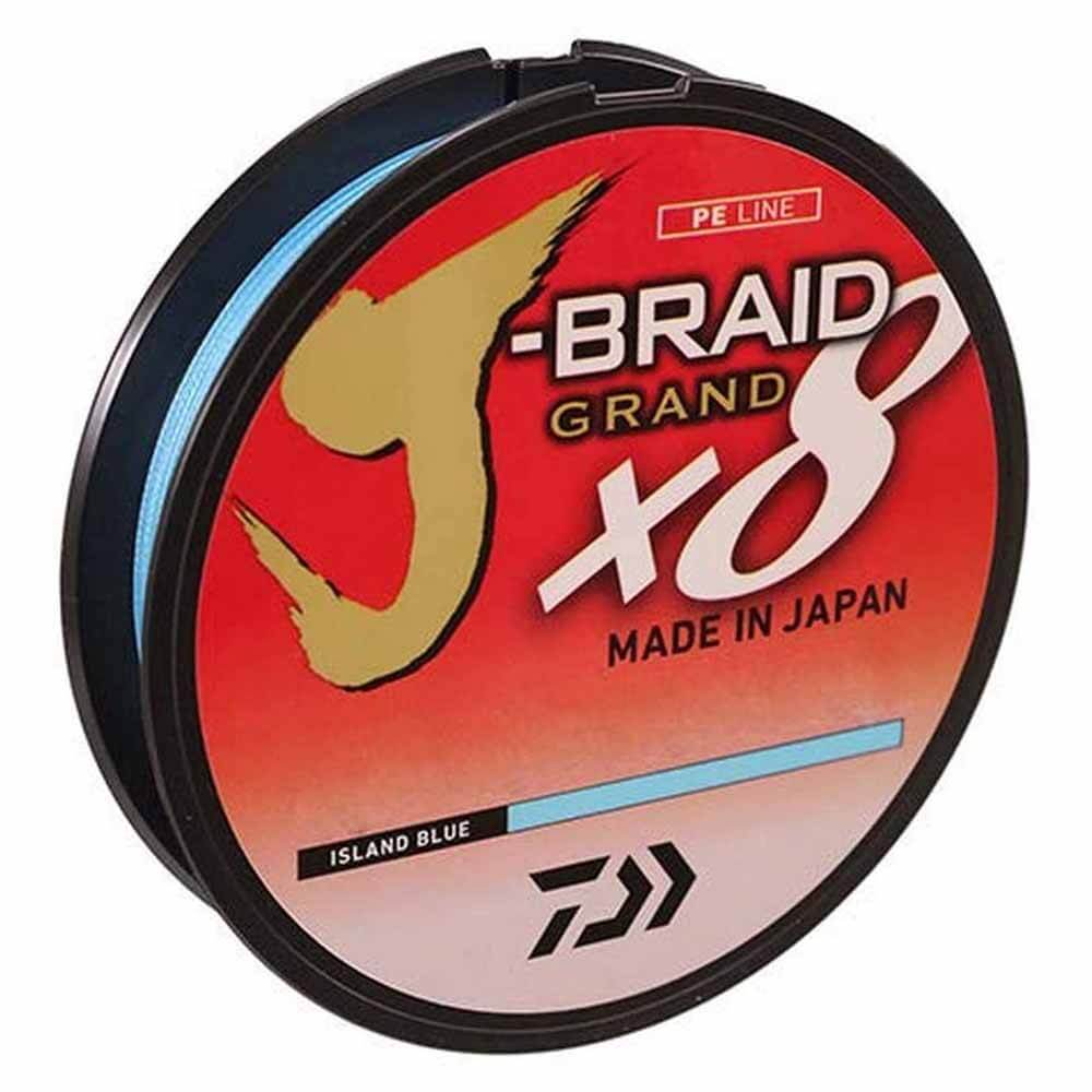 Daiwa J Braid Grande 8X 300 Yards Island Blue High-Performance Braided Fishing Line - Perfect for Saltwater & Freshwater Angling