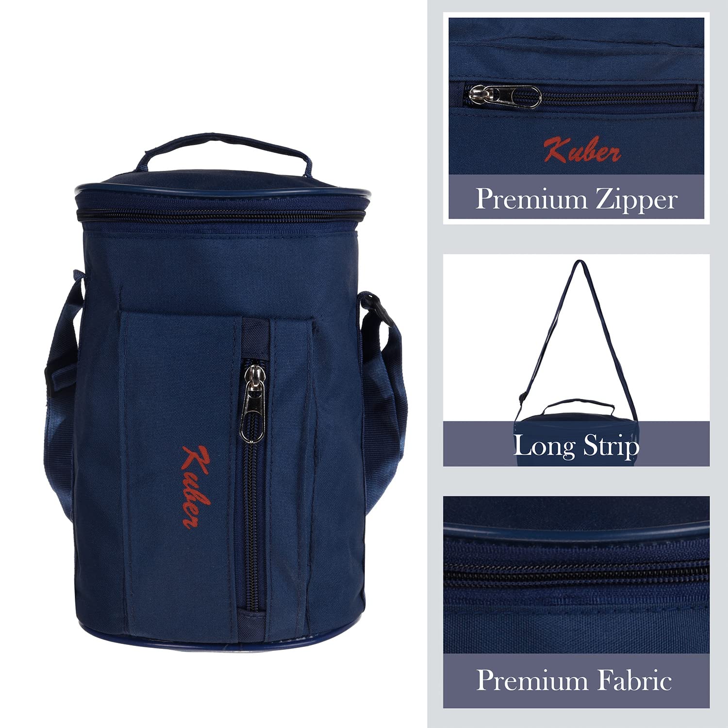 Heart Home Insulated Lunch Bag - Waterproof Canvas Tiffin Bag for Office, School & Picnics | Reusable & Eco-Friendly Food Carrier