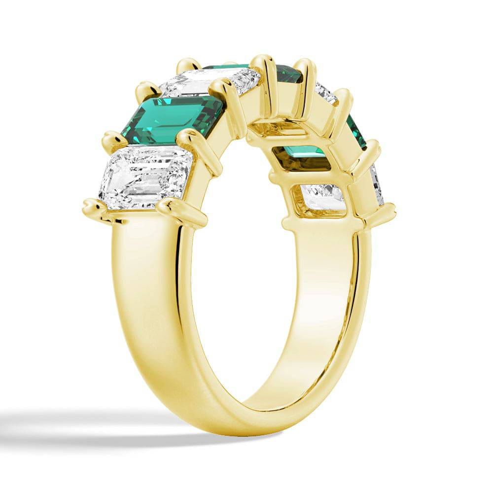 2.88ctw Lab Grown Emerald Moissanite Wedding Band Ring - Classic Anniversary Gift for Women, Perfect for Engagement, Proposal & Special Occasions