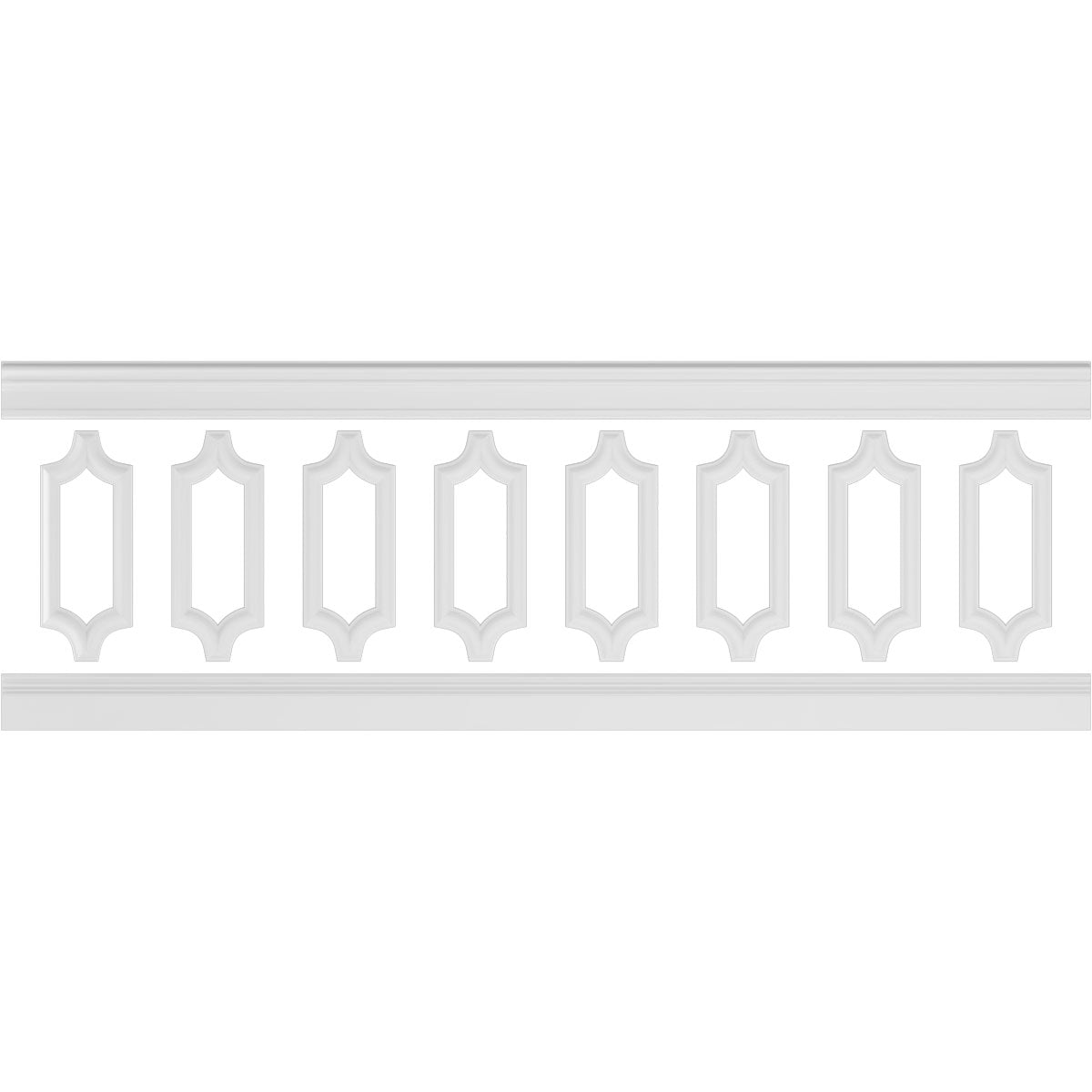 Ashford Traditional Wainscot Paneling Kit - 94.5 Inch Premium Wood Wall Paneling for Home & Office Decoration | Easy DIY Installation for Living Room, Bedroom, Dining Room & Hallway