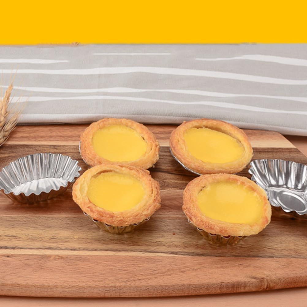 Hemoton 18-Pack Stainless Steel Egg Tart Molds - Mini Tart Pans & Cupcake Baking Tins for Home Bakers - Perfect for Egg Tarts, Mini Pies, and Dessert Cups (Kitchen & Party Use)