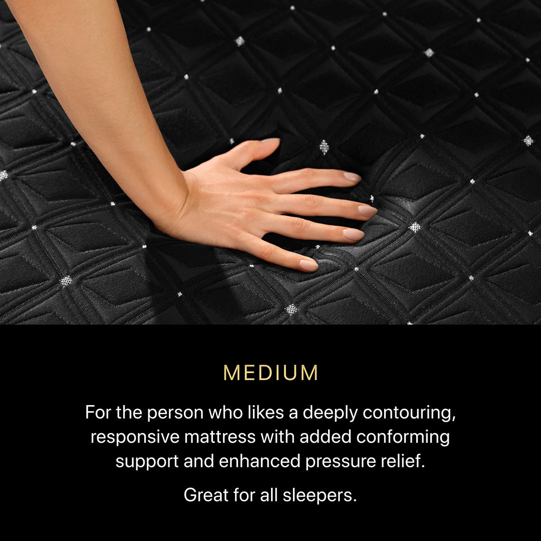 Beautyrest Black Series 3 Medium Hybrid Mattress - Queen Size Cooling Gel Memory Foam & Pocketed Coil Support for Pressure Relief - Perfect for Back Sleepers & Couples in Master Bedrooms