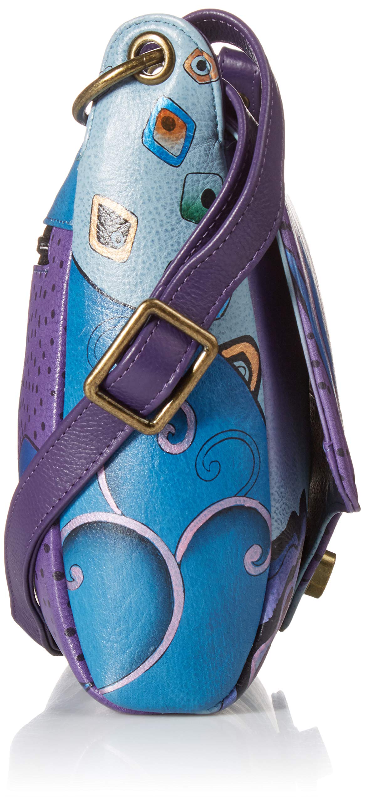 Anna by Anuschka Women's Genuine Leather Flap-Over Medium Shoulder Bag - Stylish Crossbody Purse for Work, Travel & Everyday Use