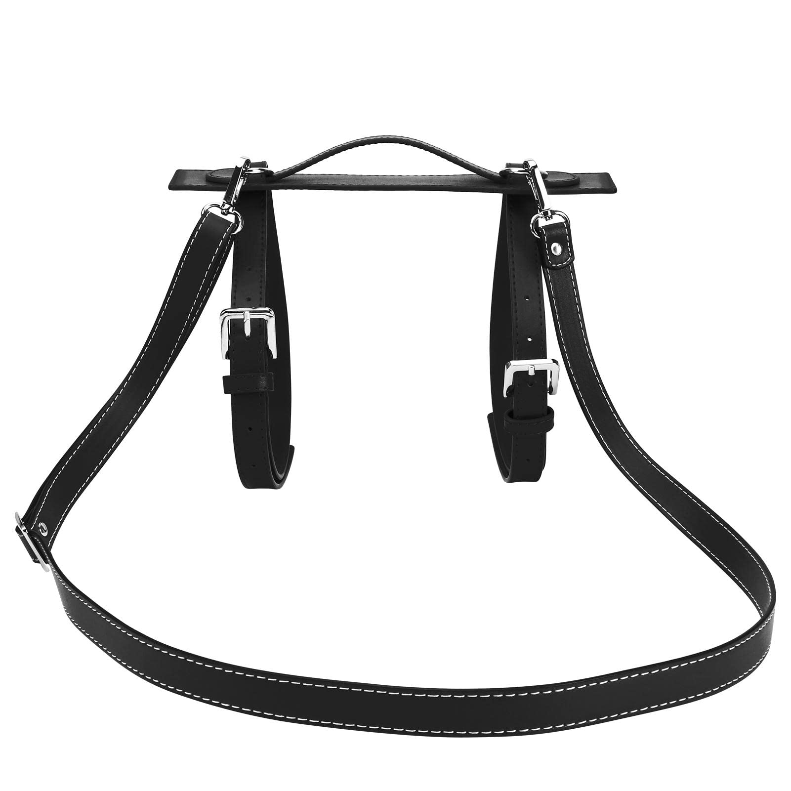 Premium PU Leather Blanket Strap - Adjustable Handle for Outdoor Picnic, Camping, Travel | Motorcycle Bedroll & Yoga Mat Carrier Sling - Perfect for Hiking, Beach Trips & Road Adventures
