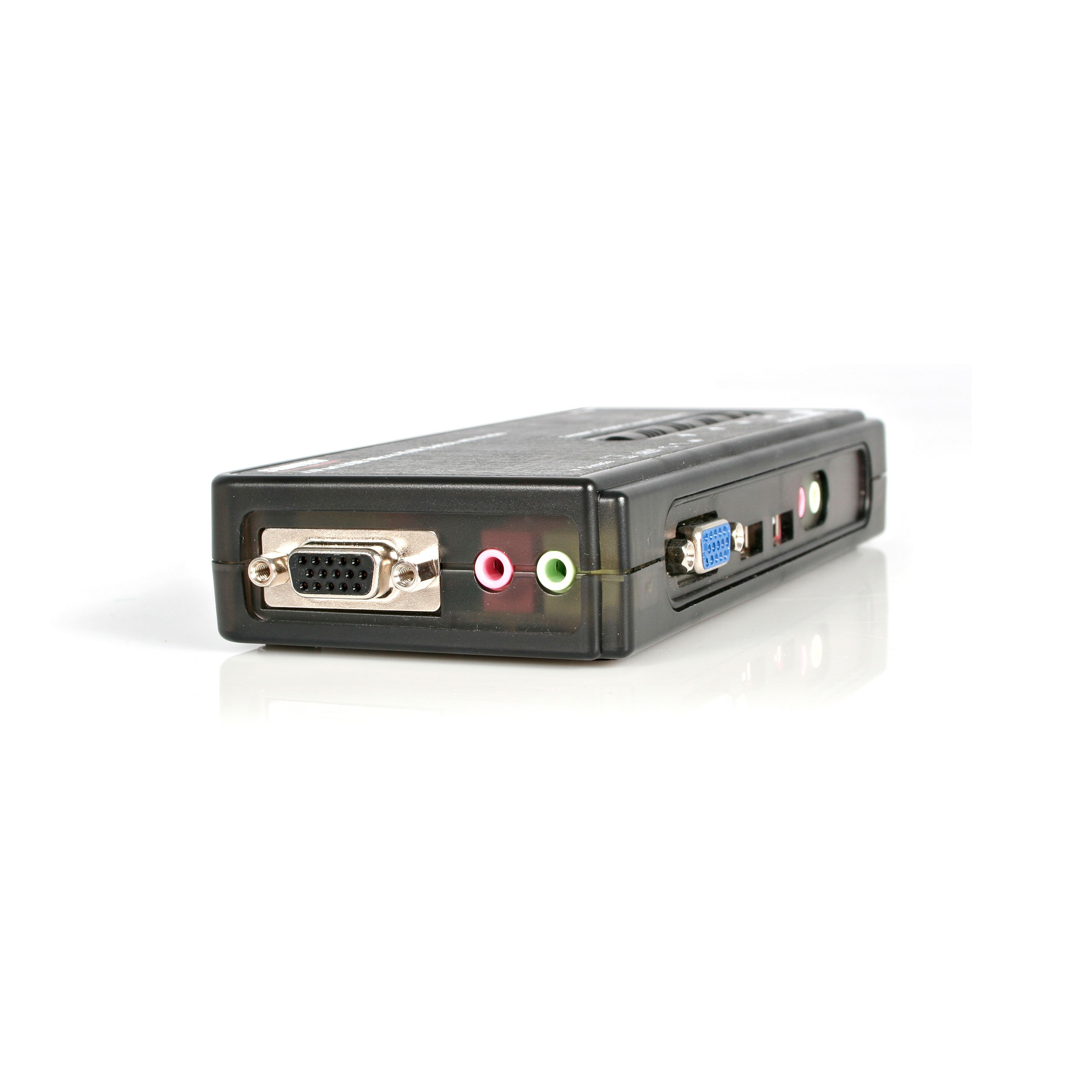 StarTech.com 4 Port USB KVM Switch with Cables & Audio - Desktop KVM Switch for PC & Mac - VGA/USB KVM Switch for Multi-Computer Control - Ideal for Home Office & IT Workstations (SV411KUSB)