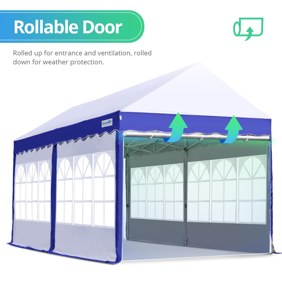 Quictent Heavy Duty 10'x20' Pop Up Canopy Tent with 6 Sidewalls - Commercial Grade Waterproof Outdoor Party Shelter for Weddings, Events, Markets - Includes 6 Sand Bags (White) | Perfect for Outdoor Gatherings, Trade Shows & Backyard Parties