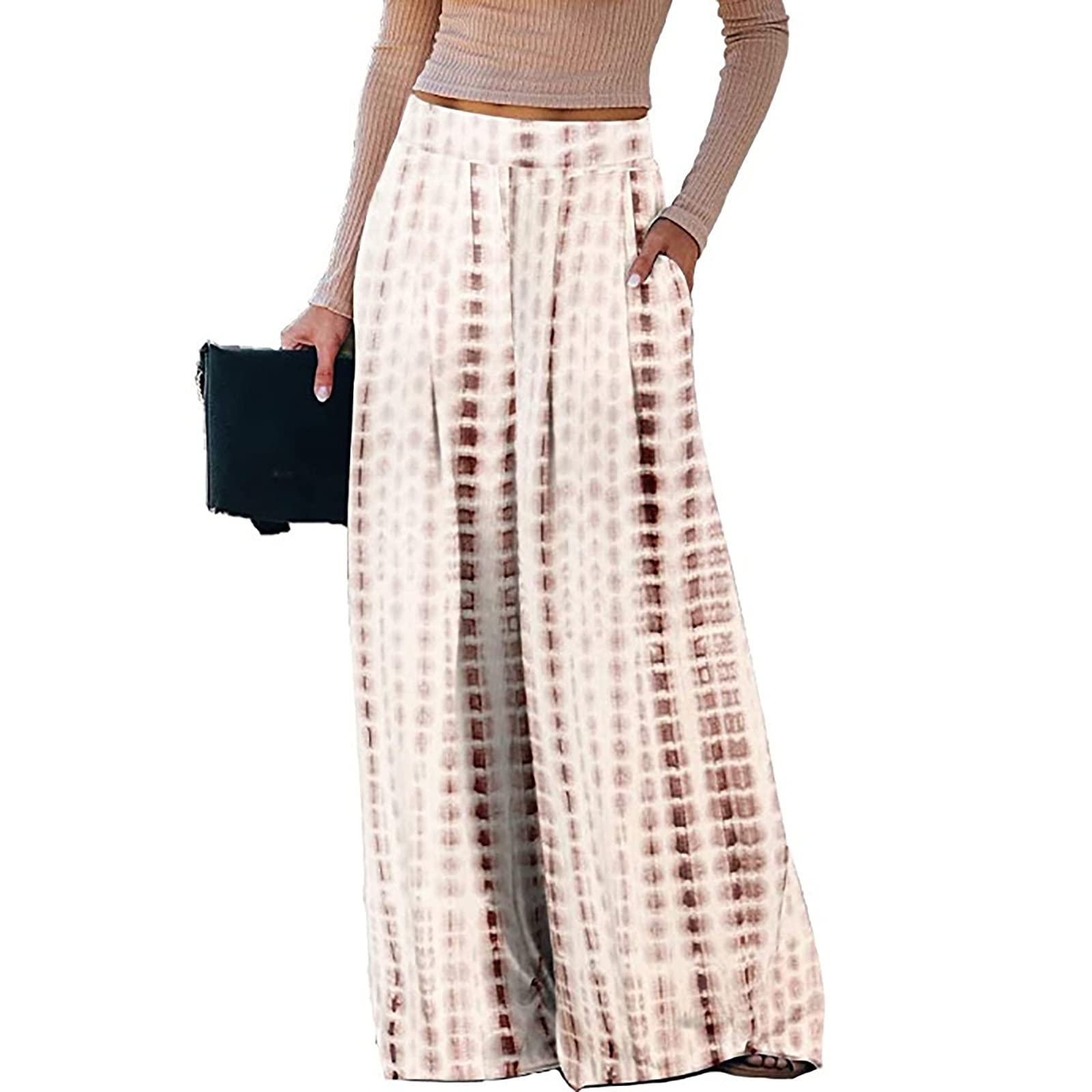 Plus Size Women's Wide Leg Harem Yoga Pants - High Waisted Loose Casual Pants with Flowy Full Length Design for Yoga, Lounge & Everyday Wear