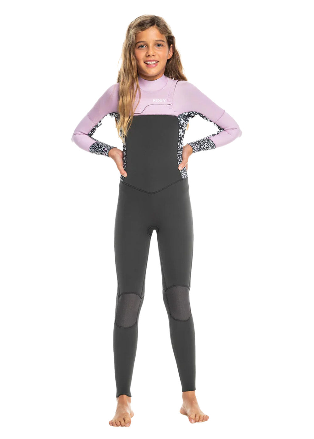 Roxy Girls Swell Series 3/2mm GBS CZ Steamer Wetsuit - Youth Full Body Neoprene Surfing Suit for Cold Water - Perfect for Surfing, Paddleboarding & Water Sports