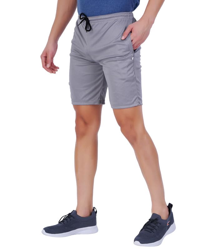 Men's Quick Dry Gym Shorts with Zipper Pockets - Breathable Running Shorts for Workout & Training | Ergonomic Design with Drawstring Waist | Perfect for Jogging, Gym & Outdoor Activities