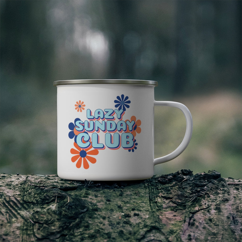 Funny Camping Mug - Insulated Enamel Travel Coffee & Tea Cup - Perfect for Outdoor Adventures, Camping Trips & Gifts
