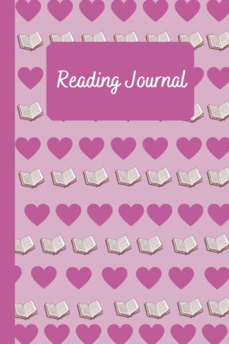 Reading Journal Notebook - Hearts & Books Design for Book Lovers & Reading Enthusiasts | Perfect for Book Tracking, Reading Challenges & Personal Reflection