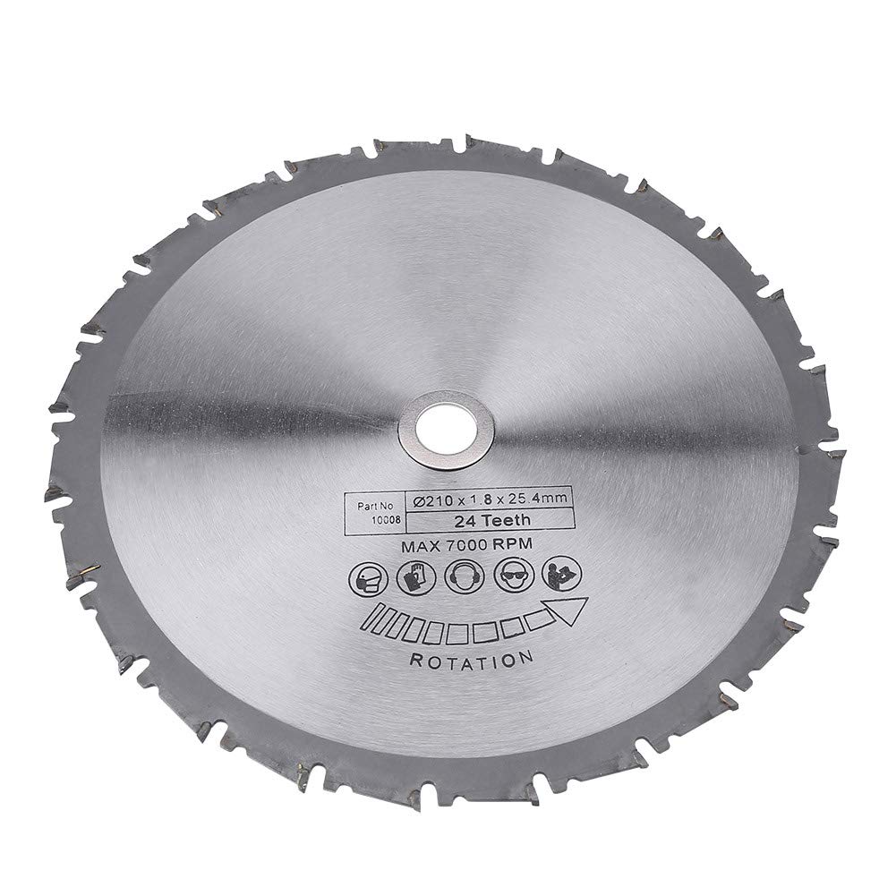 Premium Carbide Saw Blade - 24 Teeth Durable Cutting Disc for Wood, Steel, Iron & Aluminum | Wear-Resistant Woodworking Tool for DIY Projects & Professional Use
