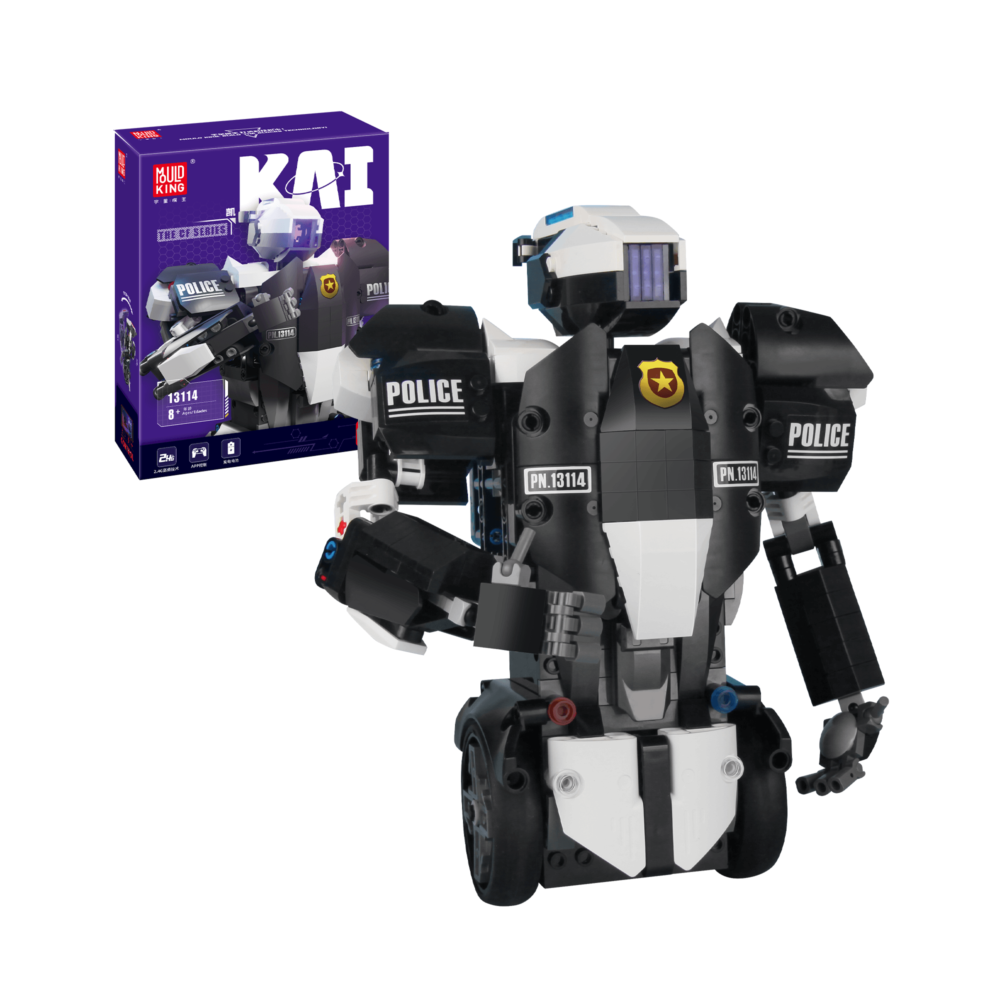 MOULD KING 13114 KAI Robot - Remote Control & Programmable STEM Building Blocks Toy Set for Kids - Perfect for Educational Play, Birthday Gifts & Robotics Enthusiasts