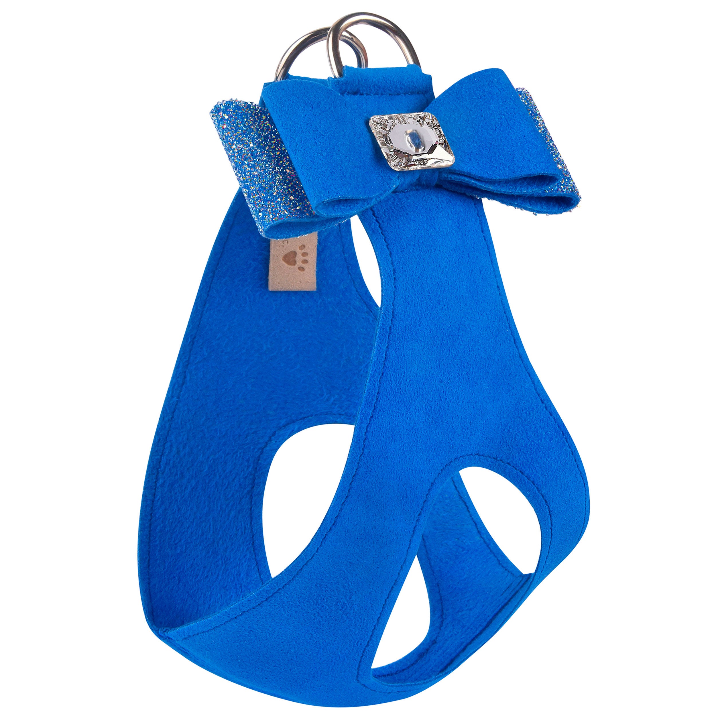 Aurora Borealis Crystal Stellar Big Bow Step In Dog Harness - Adjustable Pet Harness for Small Medium Dogs, Reflective & Comfortable Walking Gear for Night Safety (Perfect for Daily Walks, Training & Outdoor Adventures)