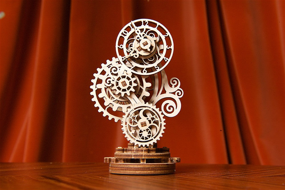 UGears Steampunk Clock - DIY Mechanical Wooden Model Kit for Adults & Teens - Unique Home Decor & Gift for Engineers & Collectors - Perfect for Office, Study Room, or Steampunk Themed Spaces
