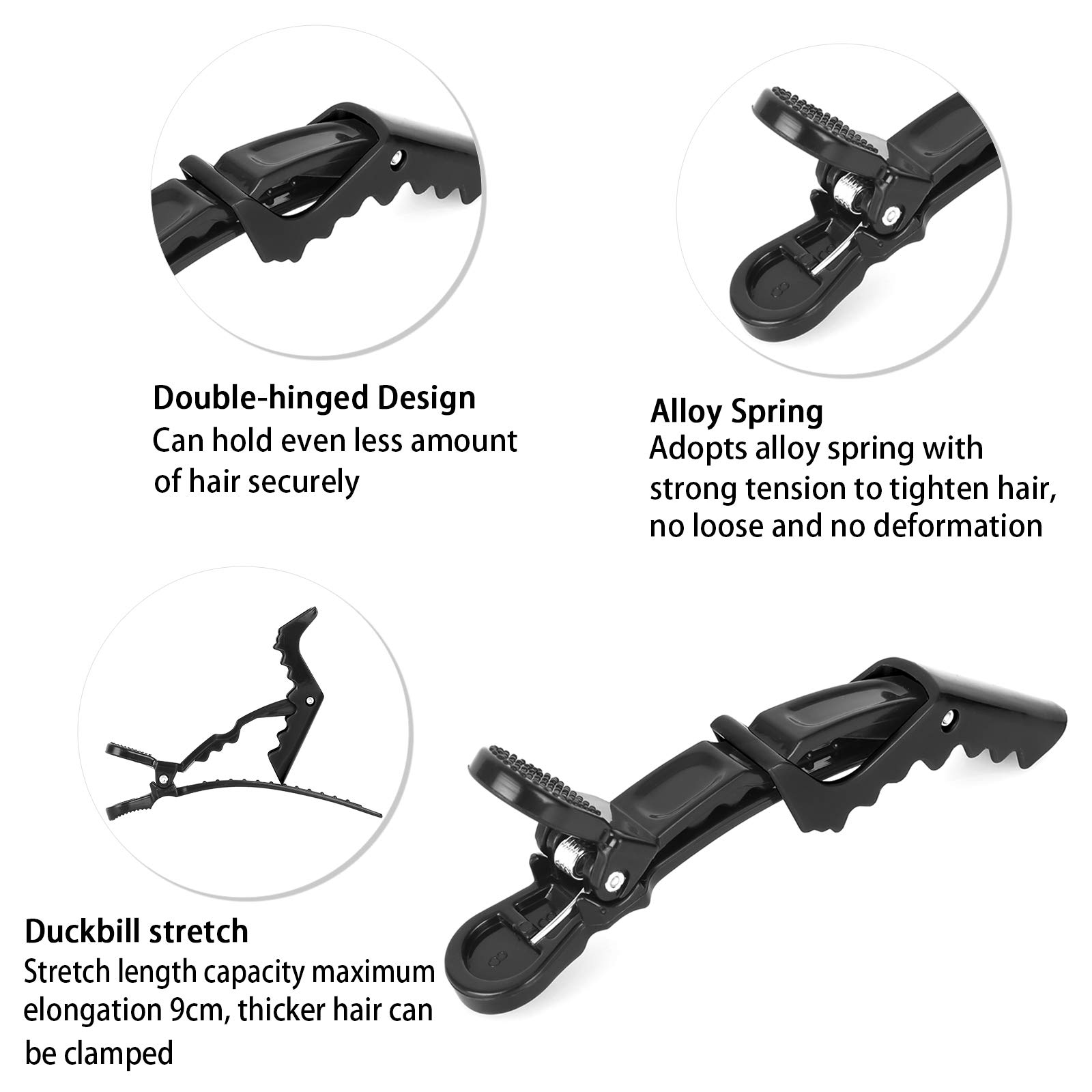 Professional Rat Tail & Parting Combs with Styling Clips - 3 Metal Teasing Combs & 7 Sectioning Hair Clips for Braids, Weaves & Hairstyling - Perfect for Salon, Home & DIY Hairdressing