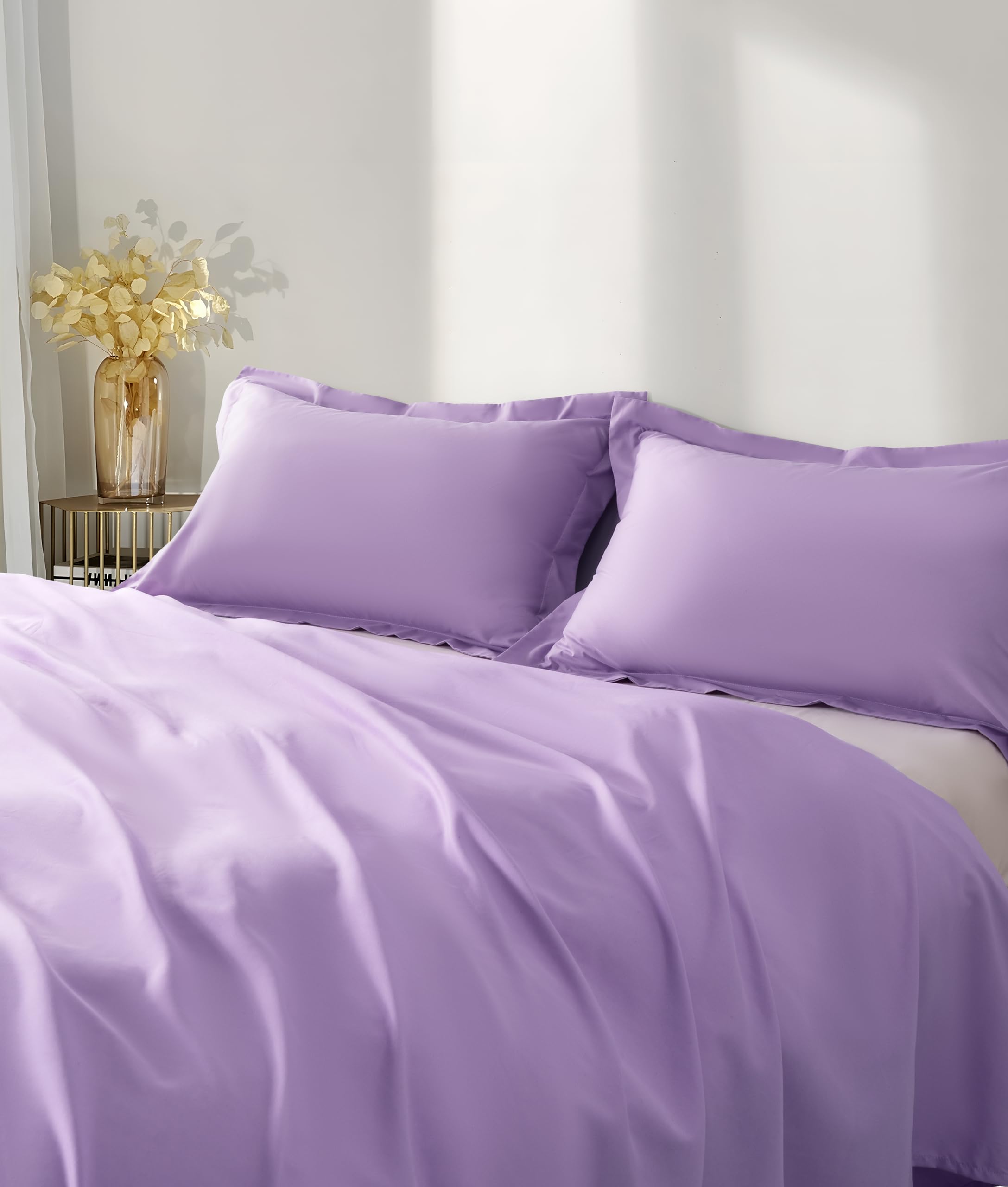 2 Pack Small Pillow Cases 12x16 Inches Light Purple Microfiber Pillow Covers with Wide Edge Envelope Closure - Soft, Breathable & Non-Shrinking Toddler Pillowcases for Nursery, Kids Room & Travel