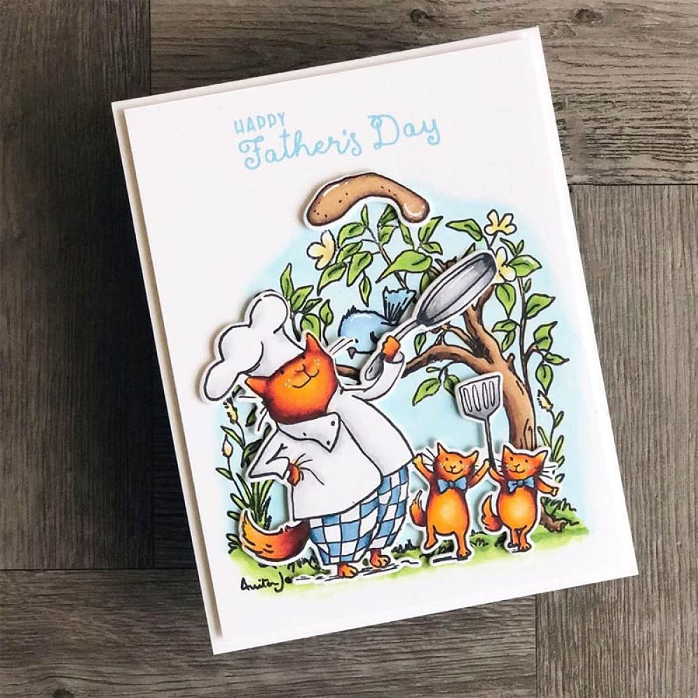 DIY Clear Rubber Stamp Set for Card Making - Happy Birthday Alphabets, Love & Cats Theme for Scrapbooking, Paper Crafting & Handmade Gifts | Perfect for Father's Day, Special Occasions & Craft Projects